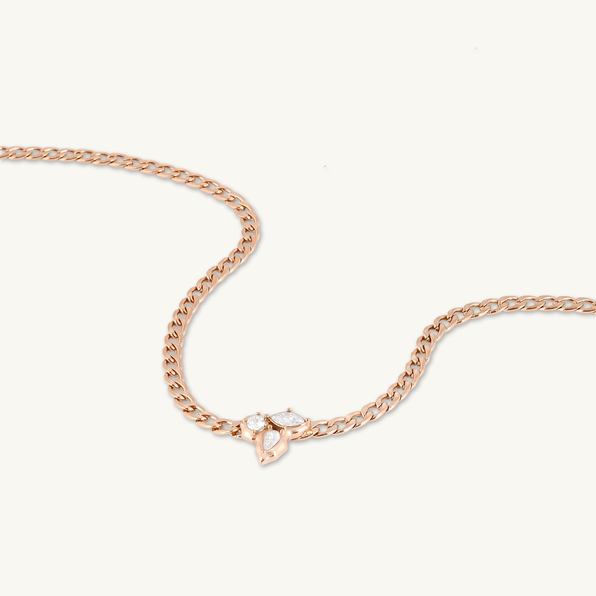 Trio Cluster Cuban Statement Necklace - Camile & Stone