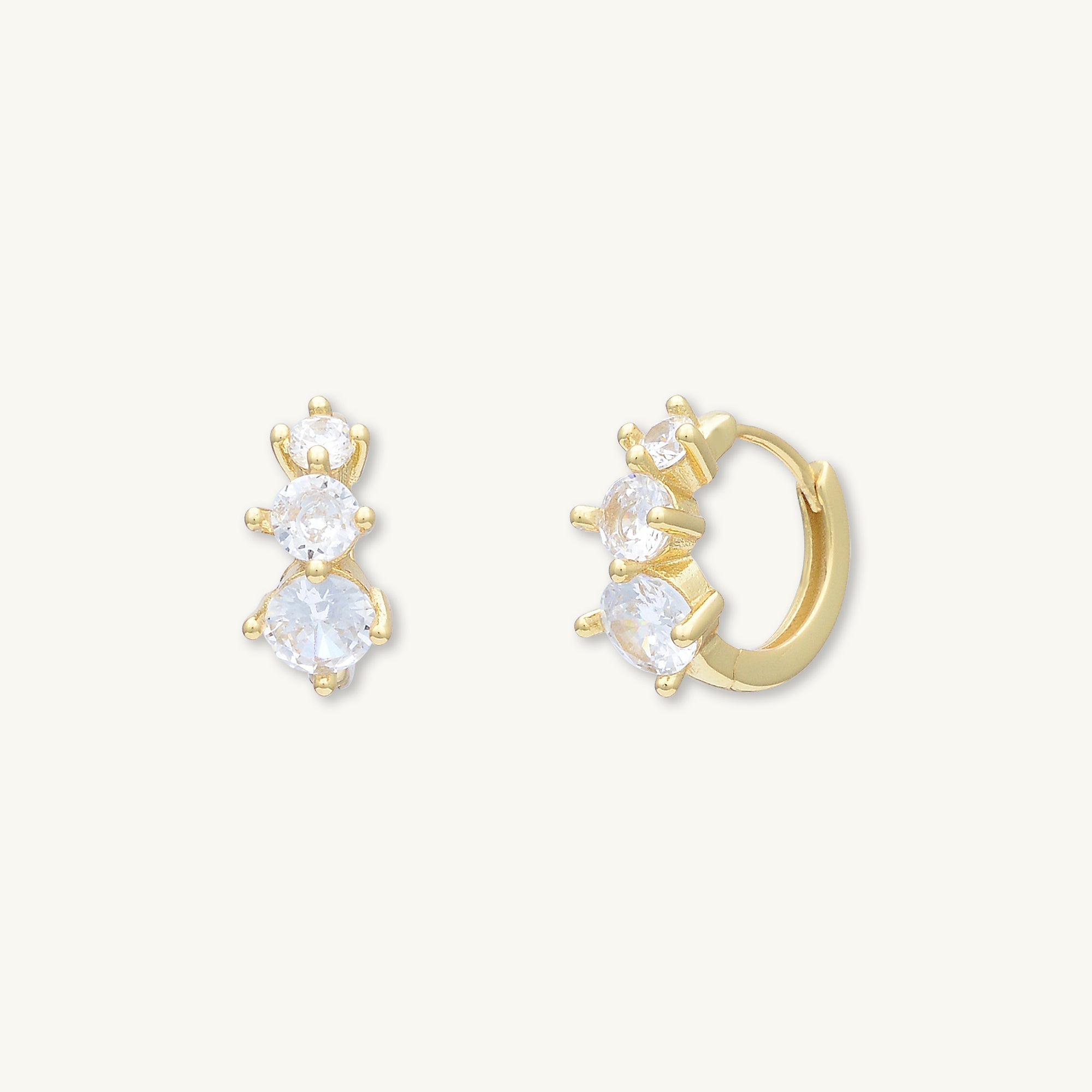 Trio Sapphire Huggie Earrings - Camile & Stone