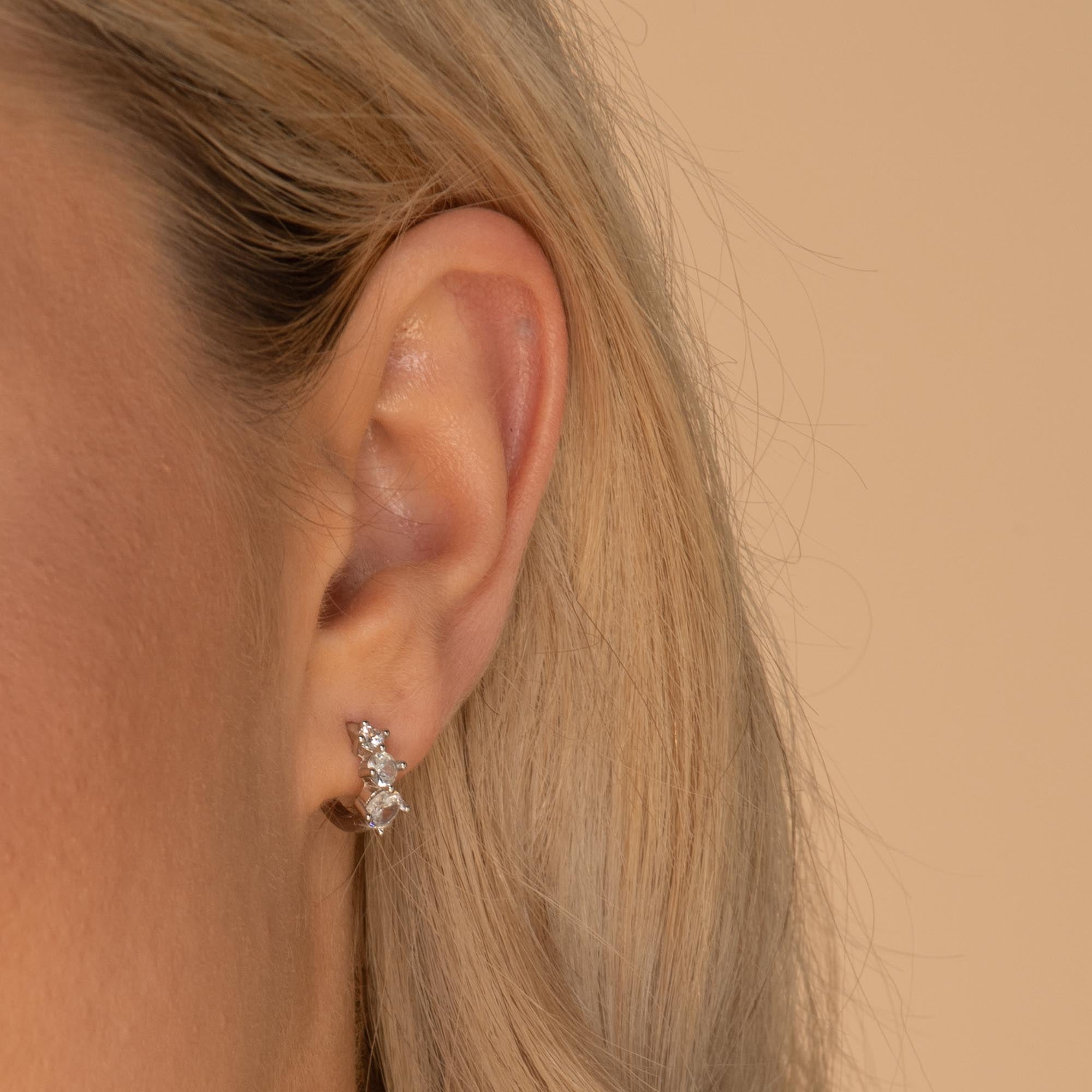 Trio Sapphire Huggie Earrings - Camile & Stone