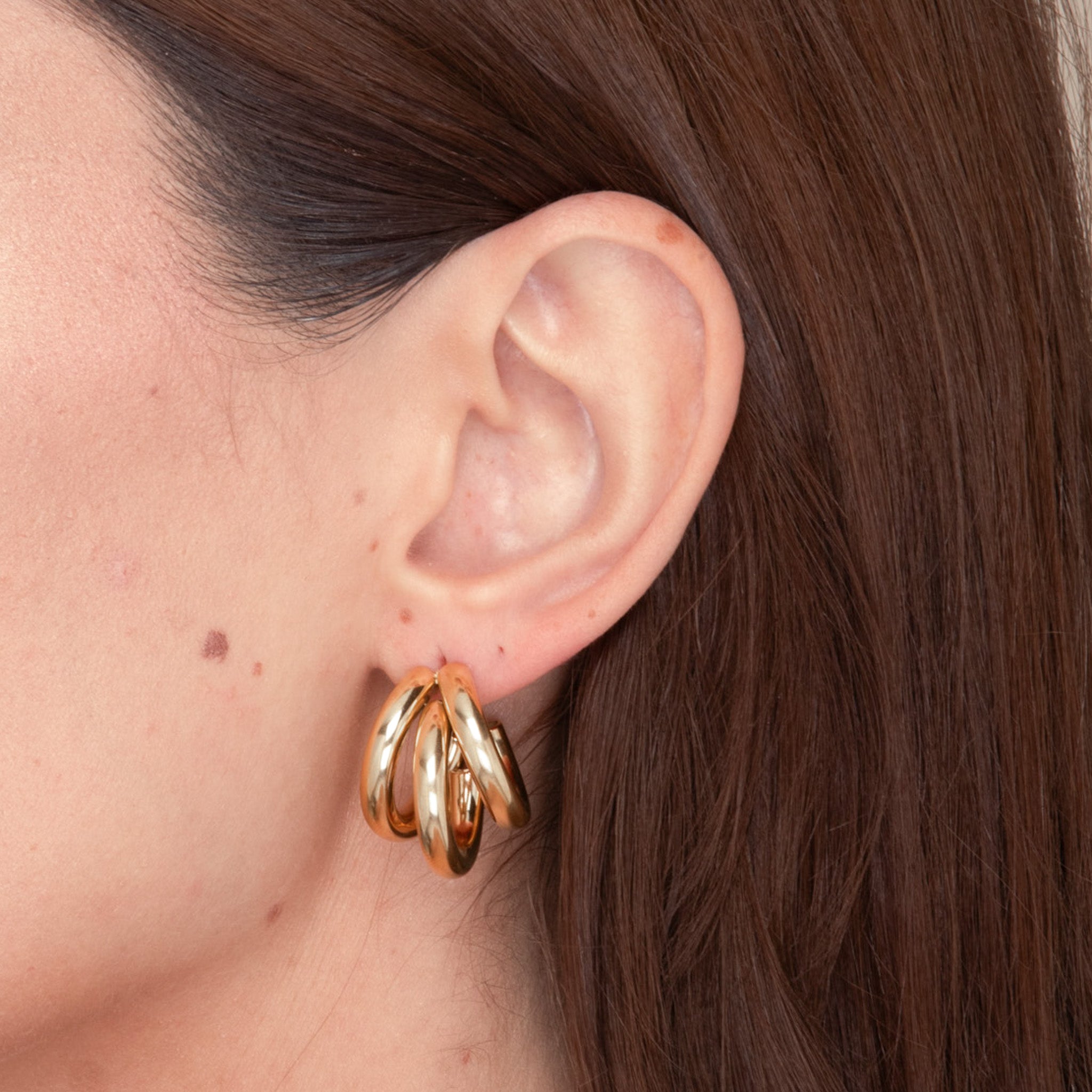 Triple Statement Huggie Earrings - Camile & Stone