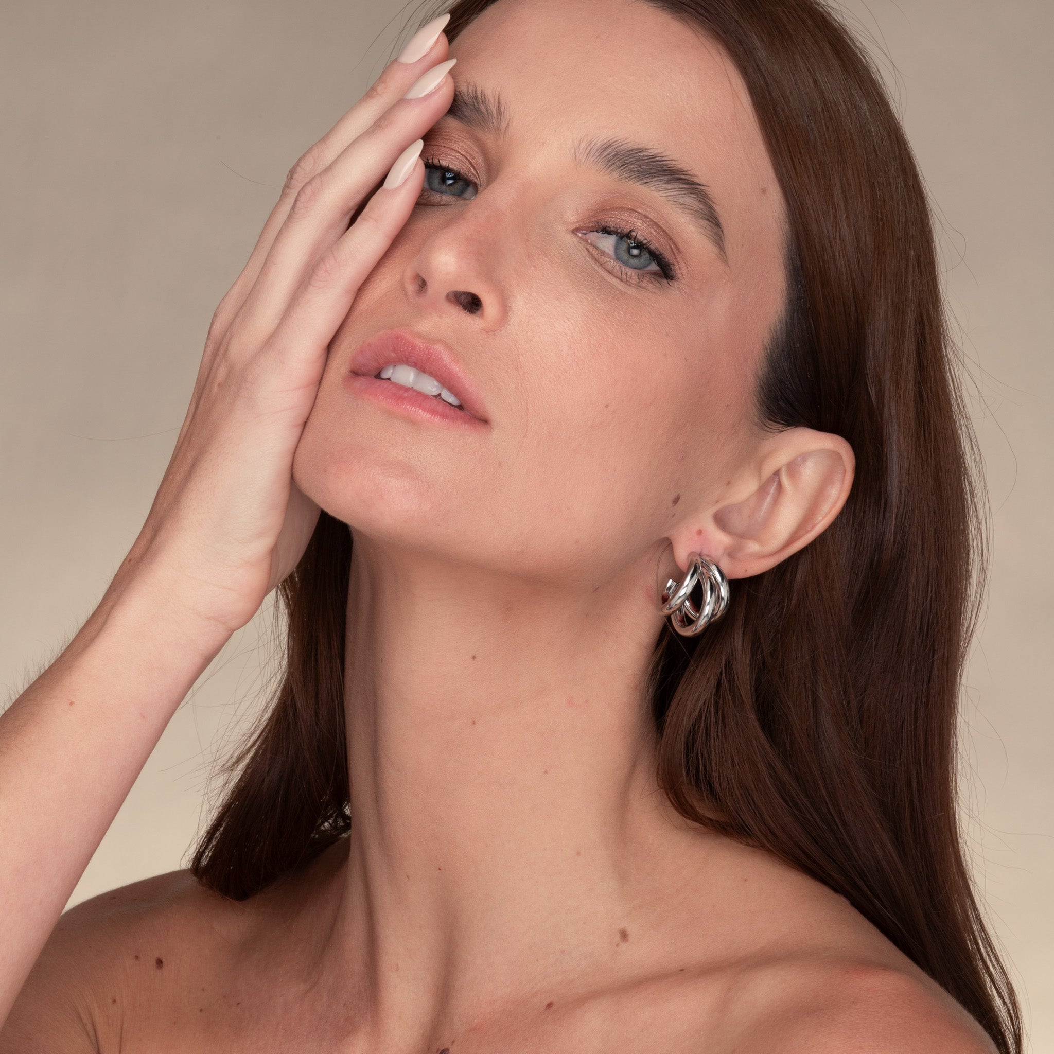 Triple Statement Huggie Earrings - Camile & Stone