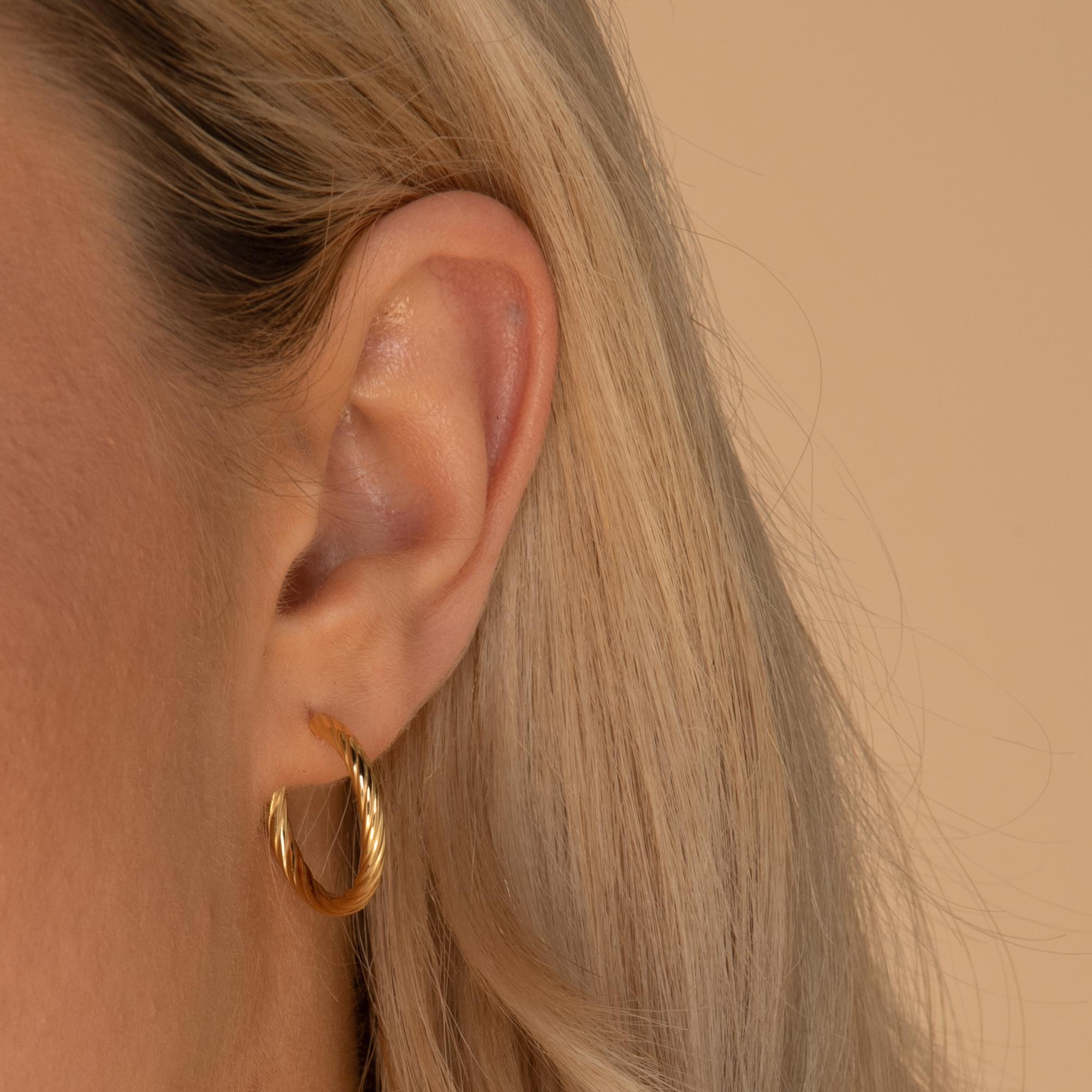 Twist Statement Half Hoop Earrings - Camile & Stone