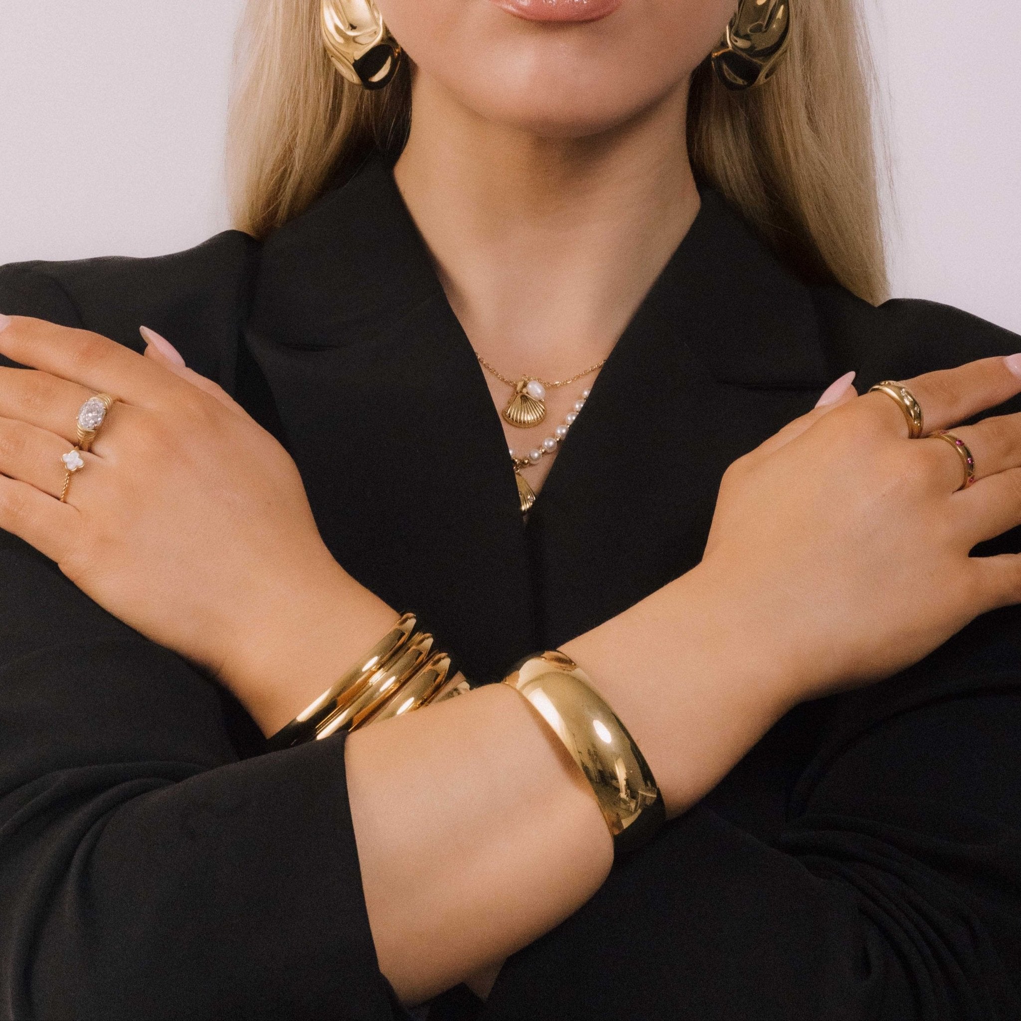 Vera Statement Open Cuff Bangle - Camile & Stone