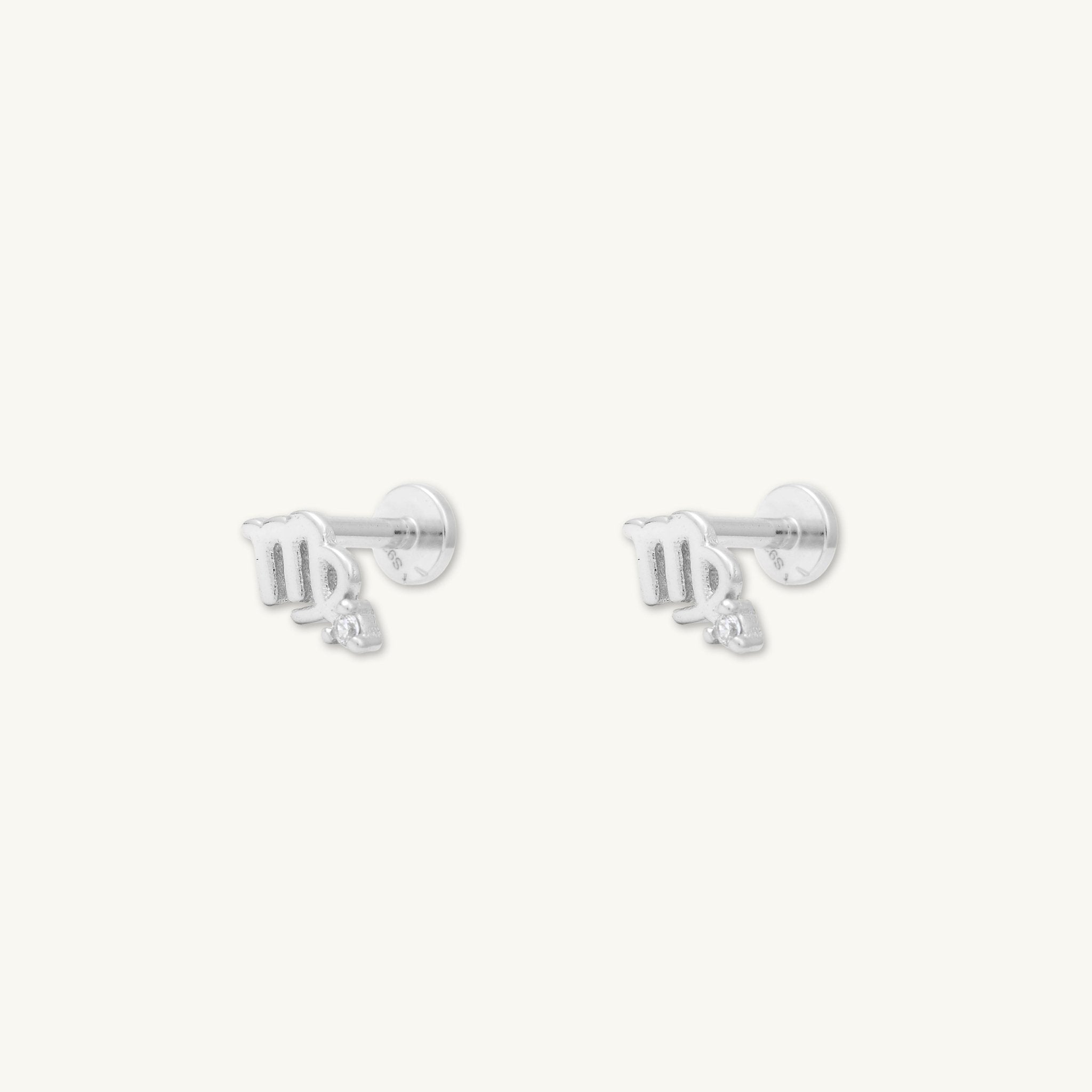 Virgo Zodiac Star Sign Flat Back Earrings - Camile & Stone