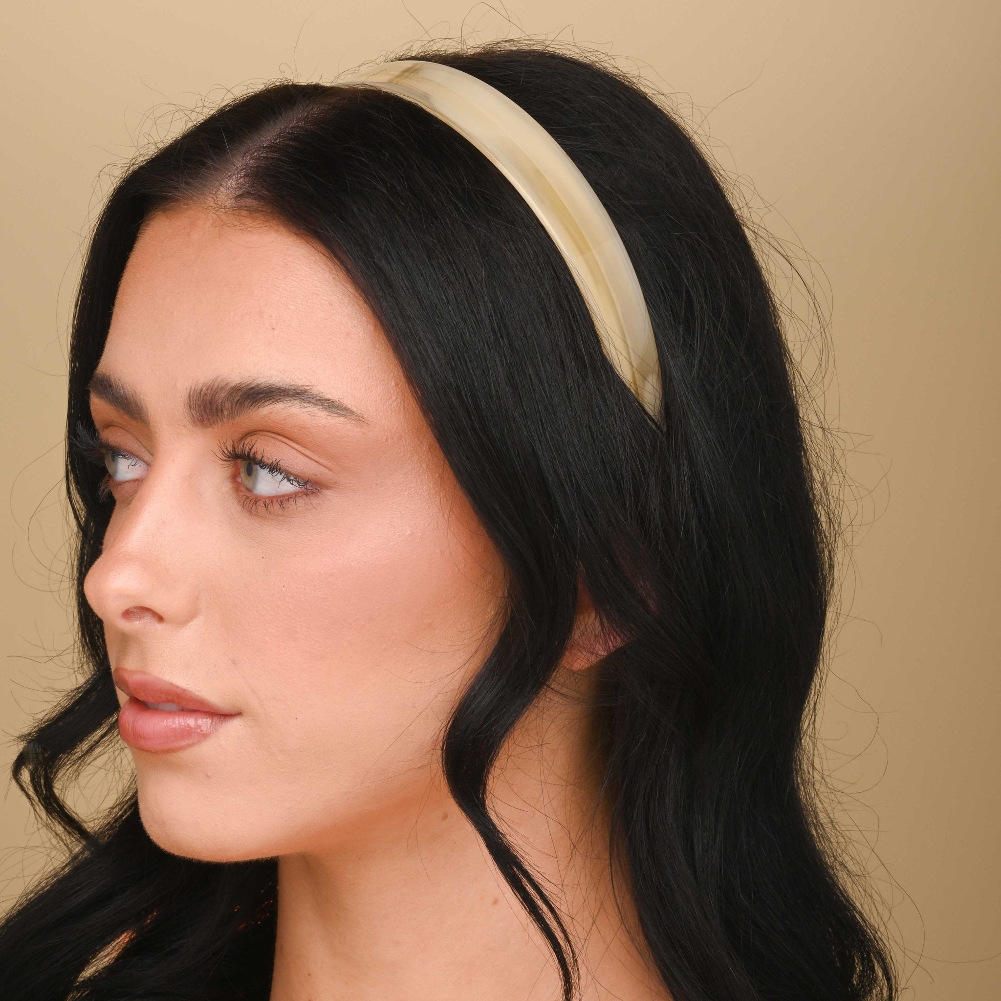 Wide Beige 2.5cm French Headband - Camile & Stone