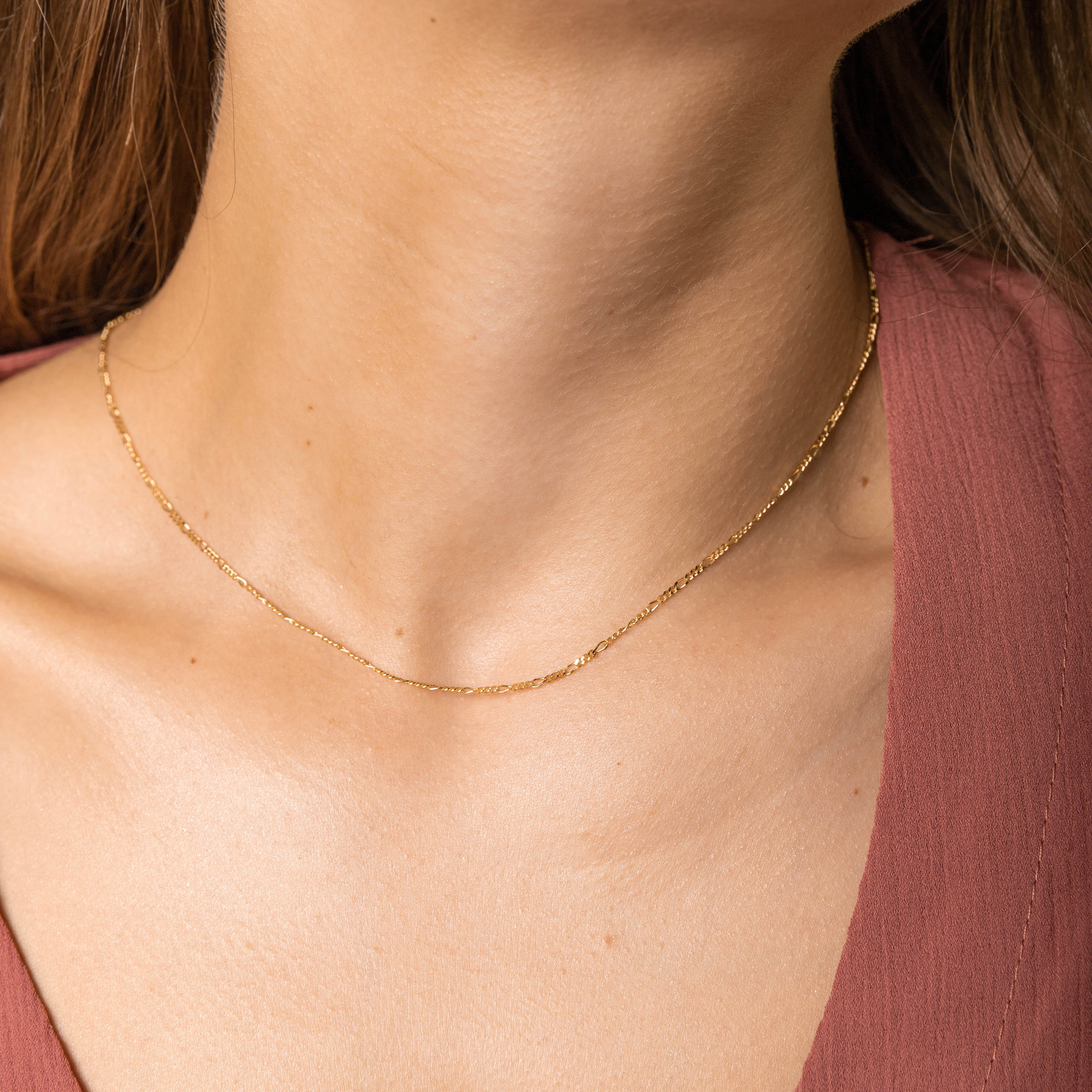 Slim Figaro Chain Necklace
