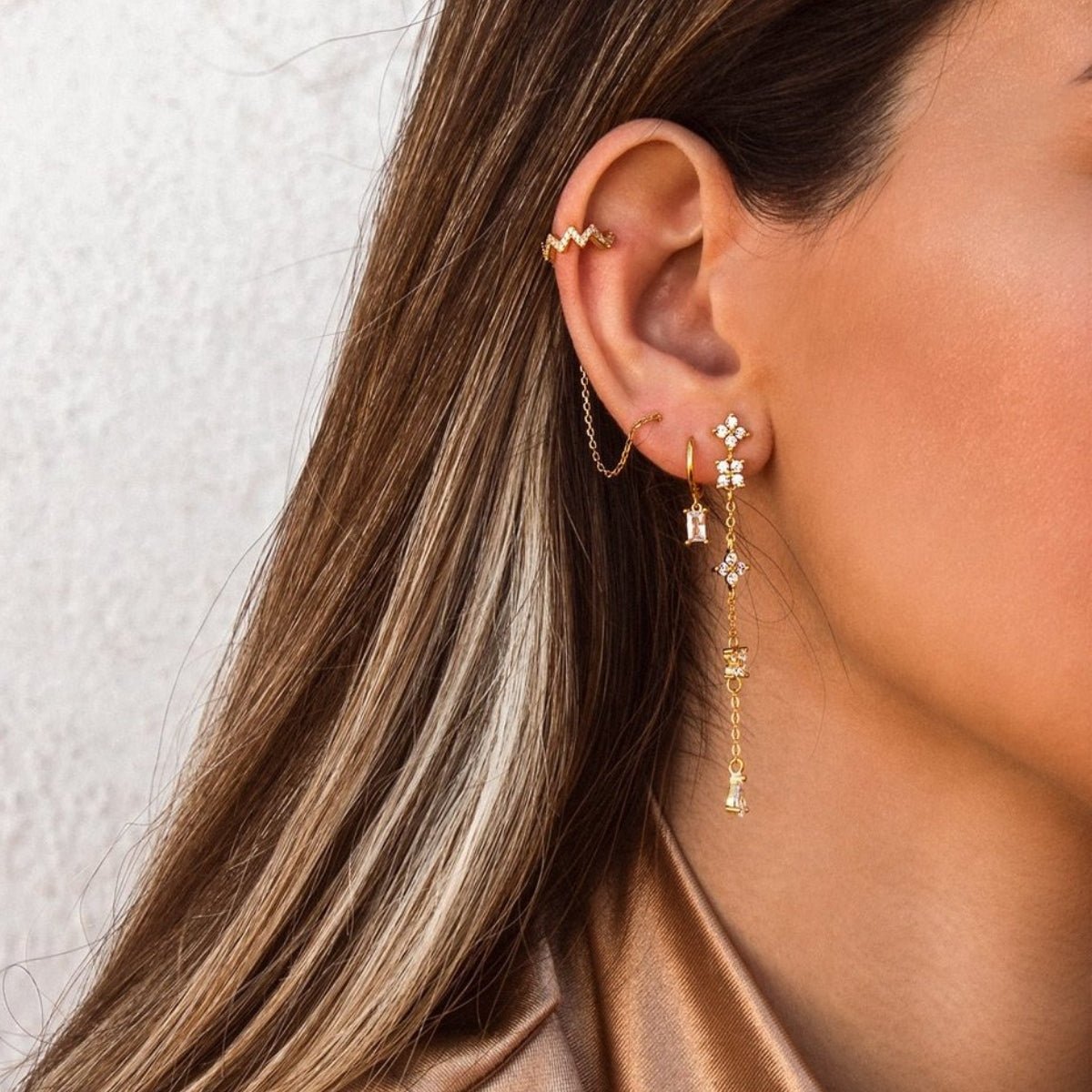 Baguette Hoop Earrings - Camile & Stone