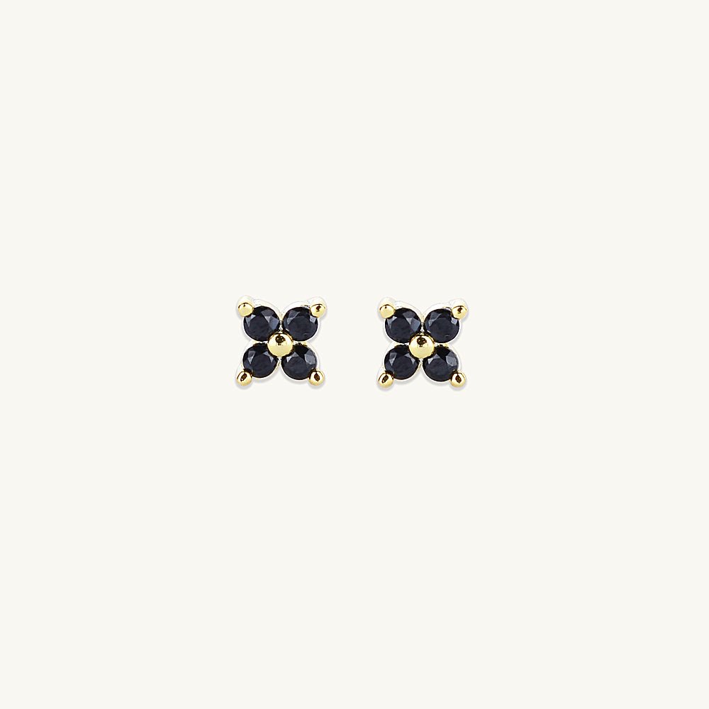 Black Clover Sapphire Earrings - Camile & Stone