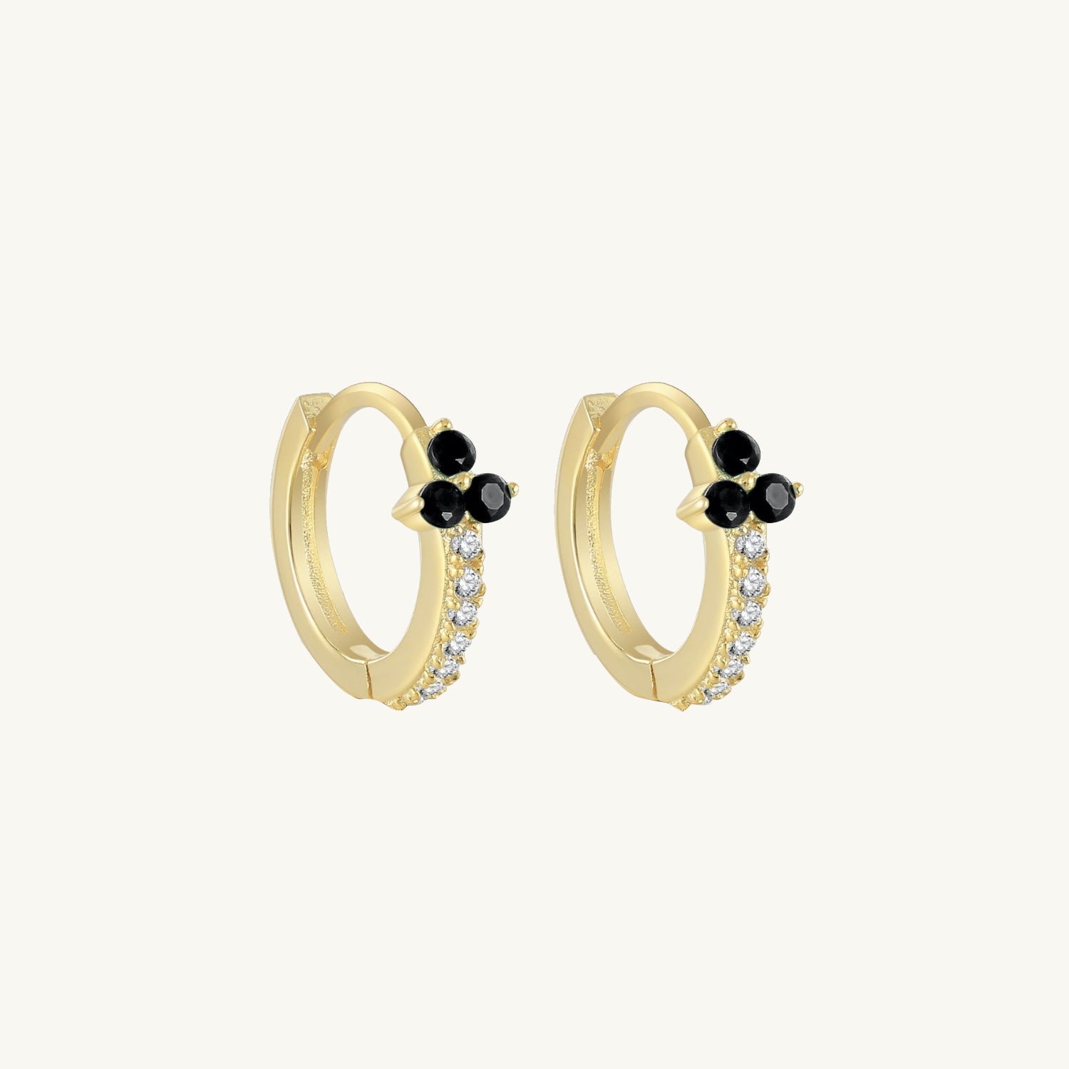 Black Lotus Sapphire Hoop Earrings - Camile & Stone