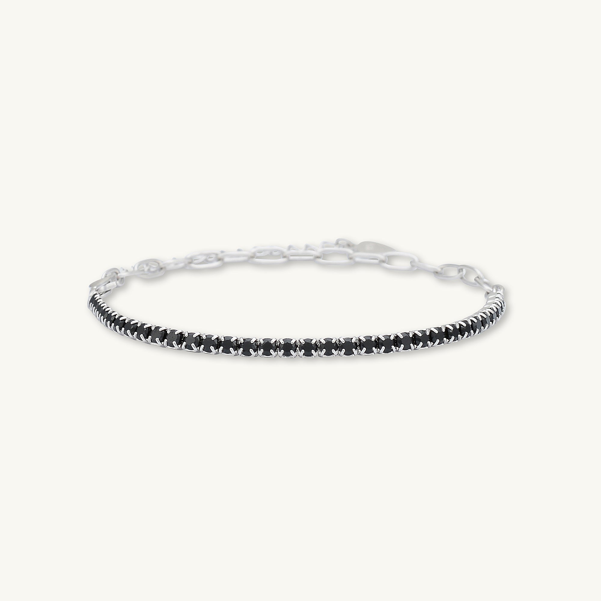 Black Tennis Link Chain Bracelet - Camile & Stone