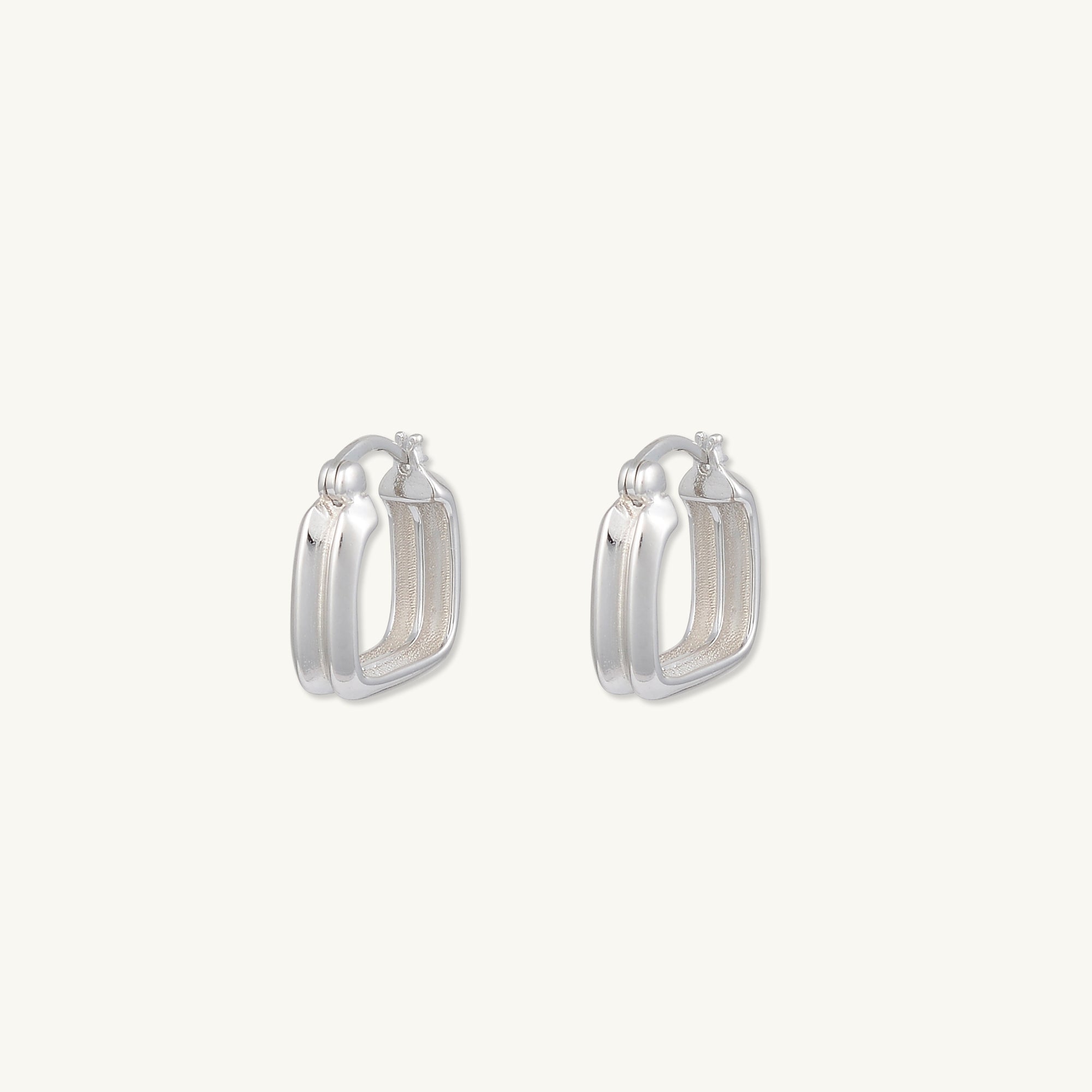 Boxy Twist Hoop Earrings - Camile & Stone