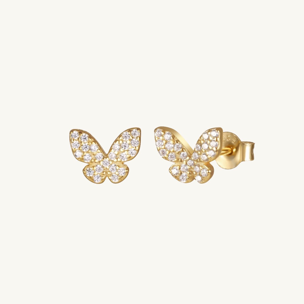 Butterfly Pave Stud Earrings - Camile & Stone