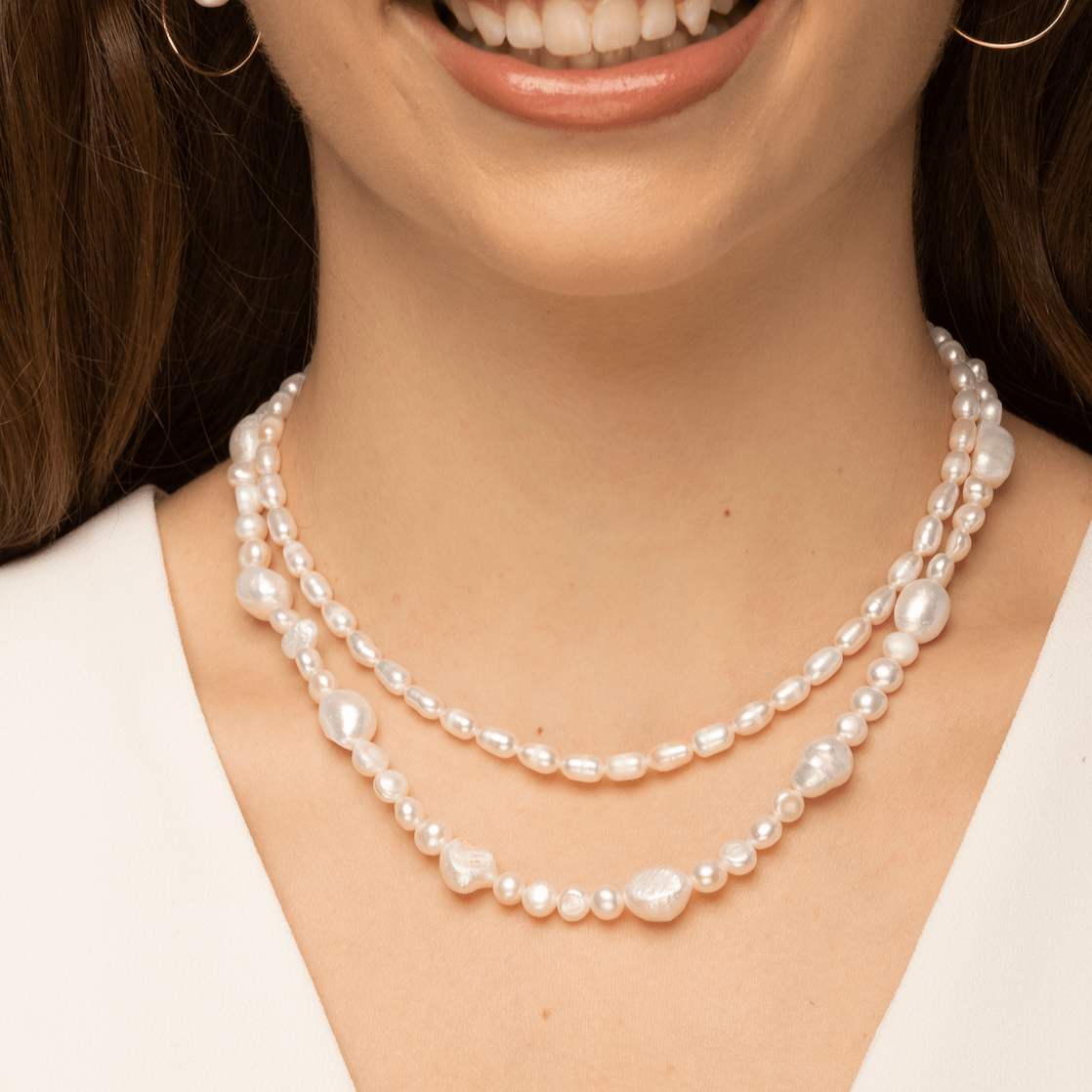 Classic Baroque Pearl Necklace - Camile & Stone
