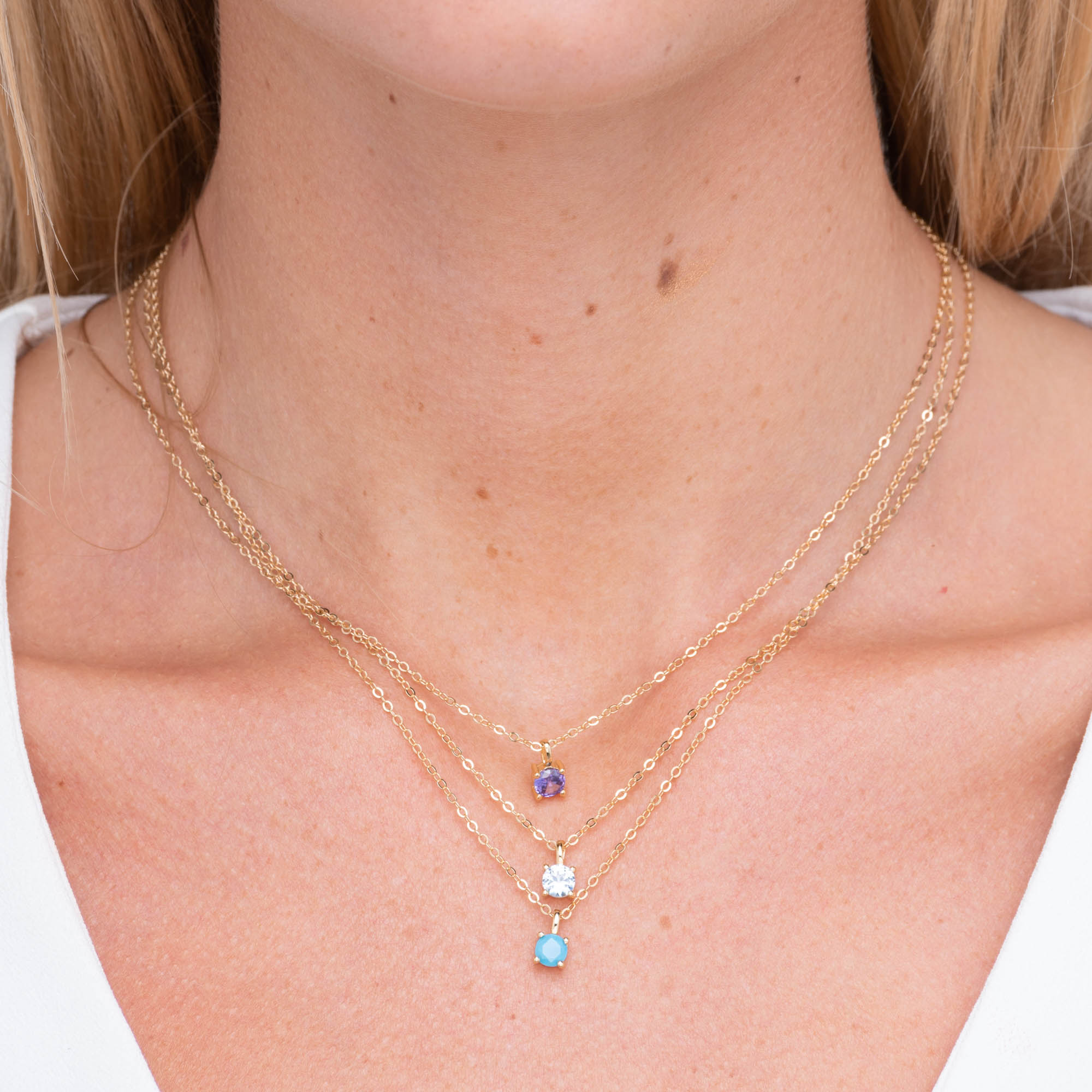 Classic Birthstone Necklace December - Camile & Stone