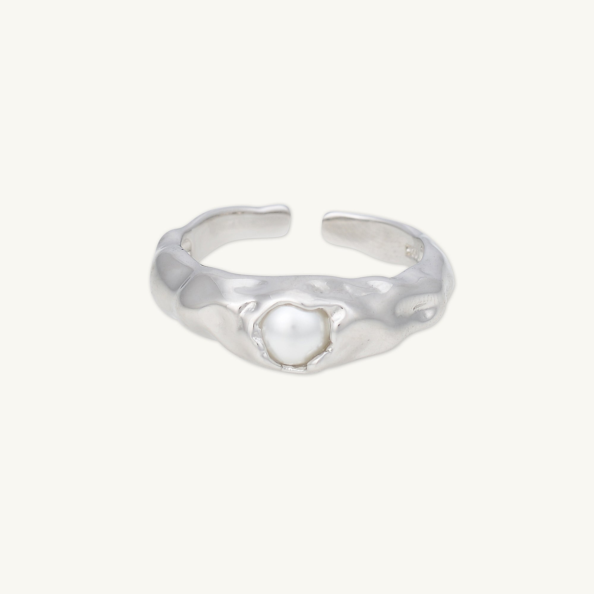 Classic Molten Pearl Open Ring - Camile & Stone