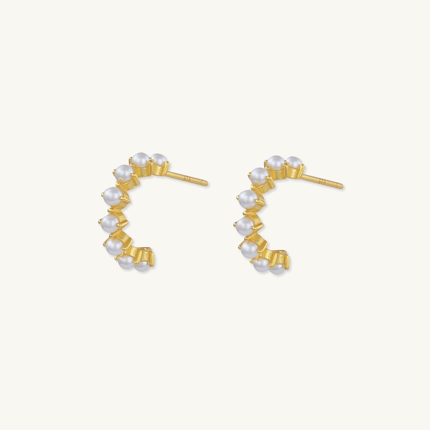 Classic Pearl Huggie Earrings - Camile & Stone