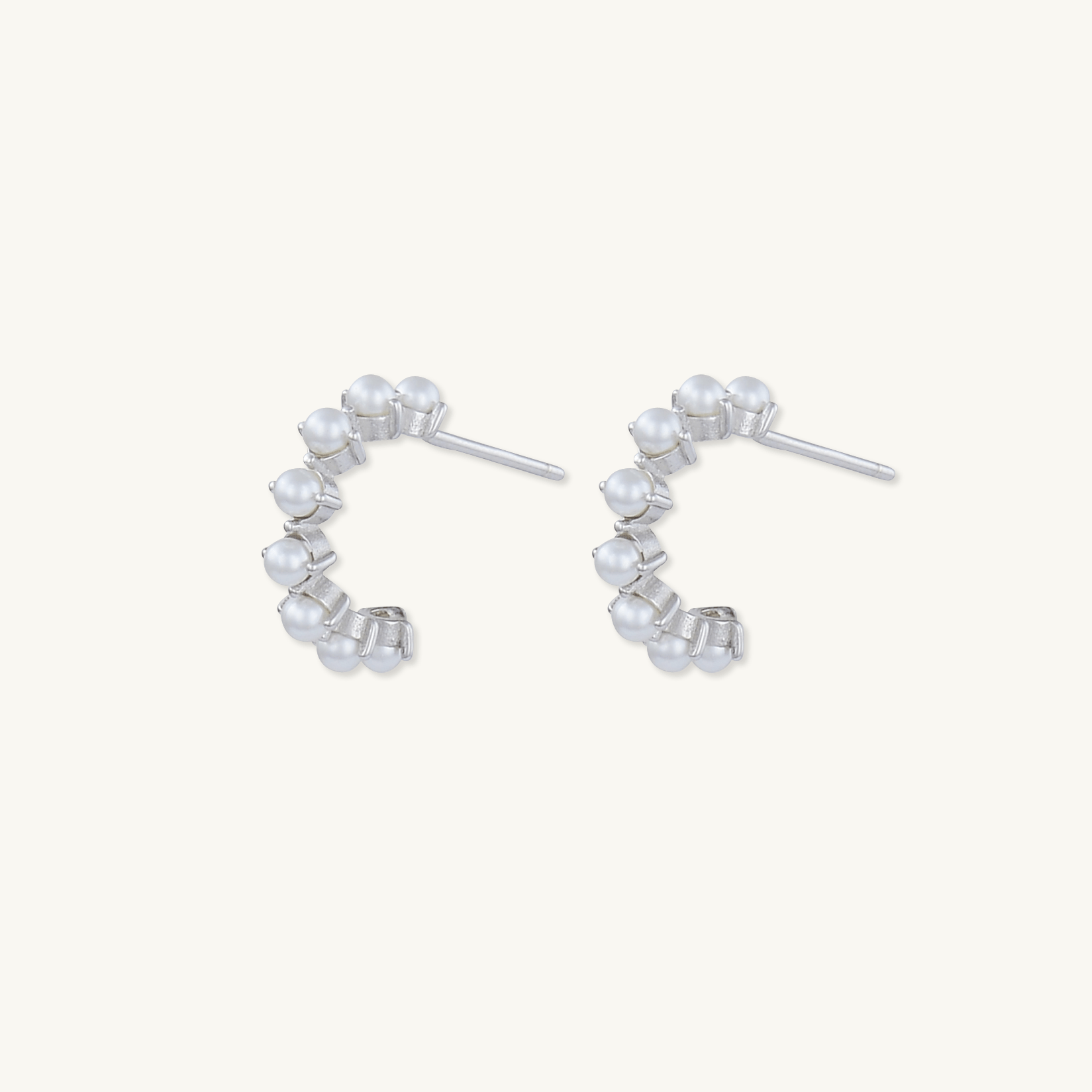 Classic Pearl Huggie Earrings - Camile & Stone
