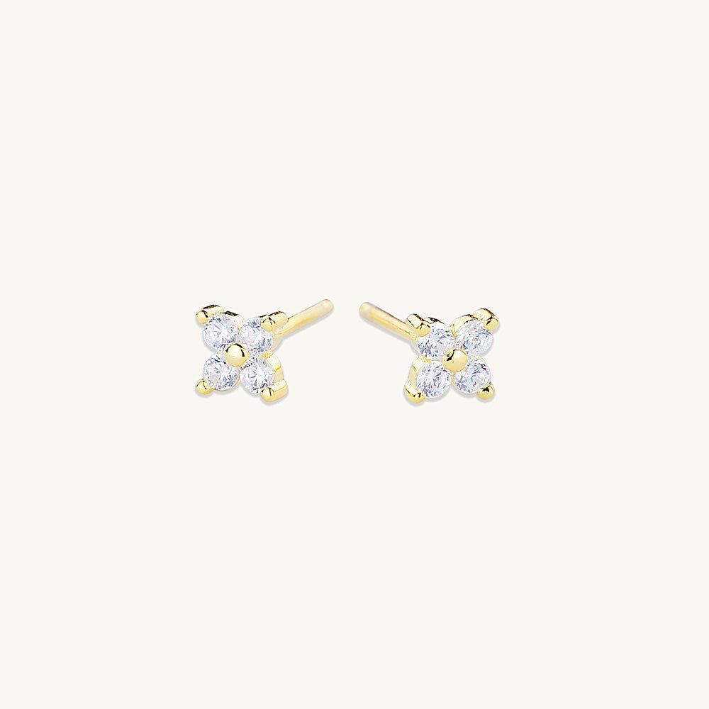 Clover Sapphire Stud Earrings - Camile & Stone