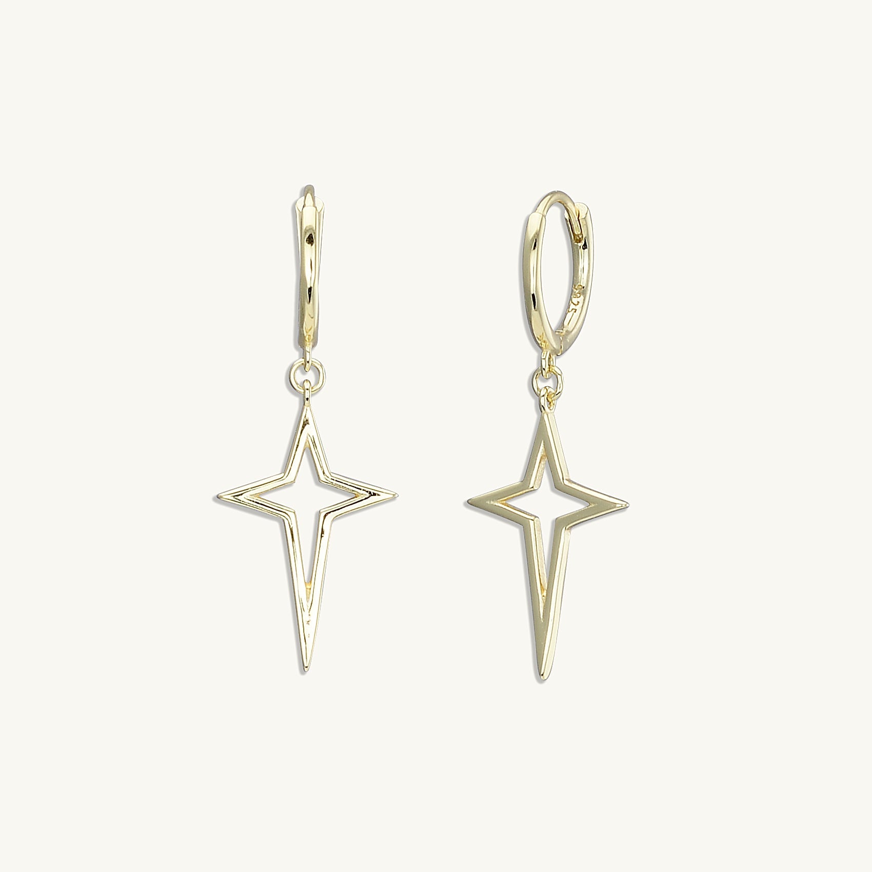 Cross Drop Hoop Earrings - Camile & Stone
