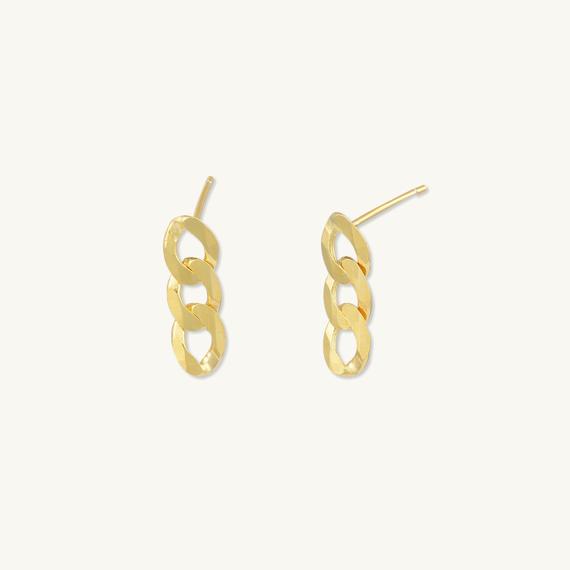 Cuban Link Stud Earrings - Camile & Stone