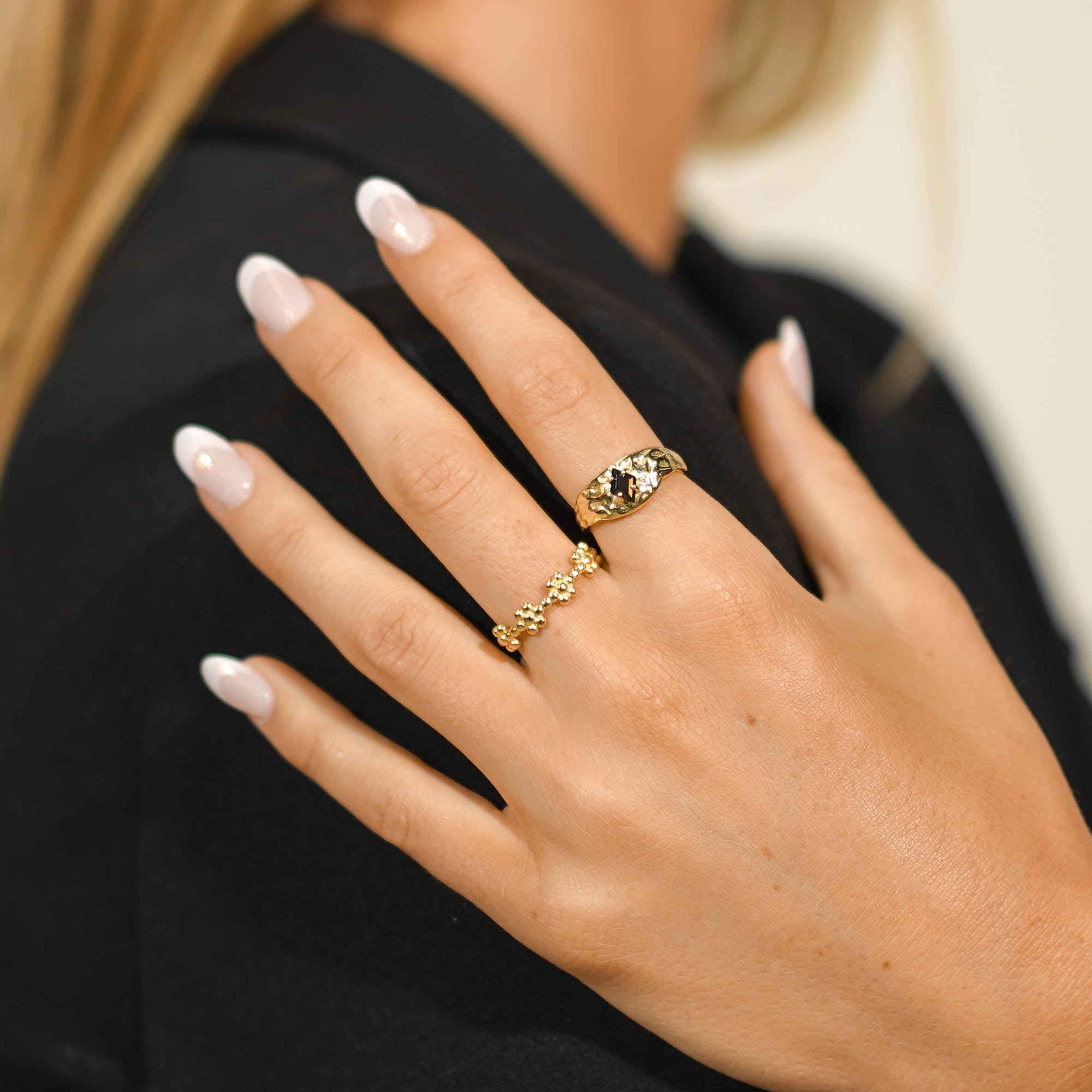 Daisy Dot Open Ring - Camile & Stone