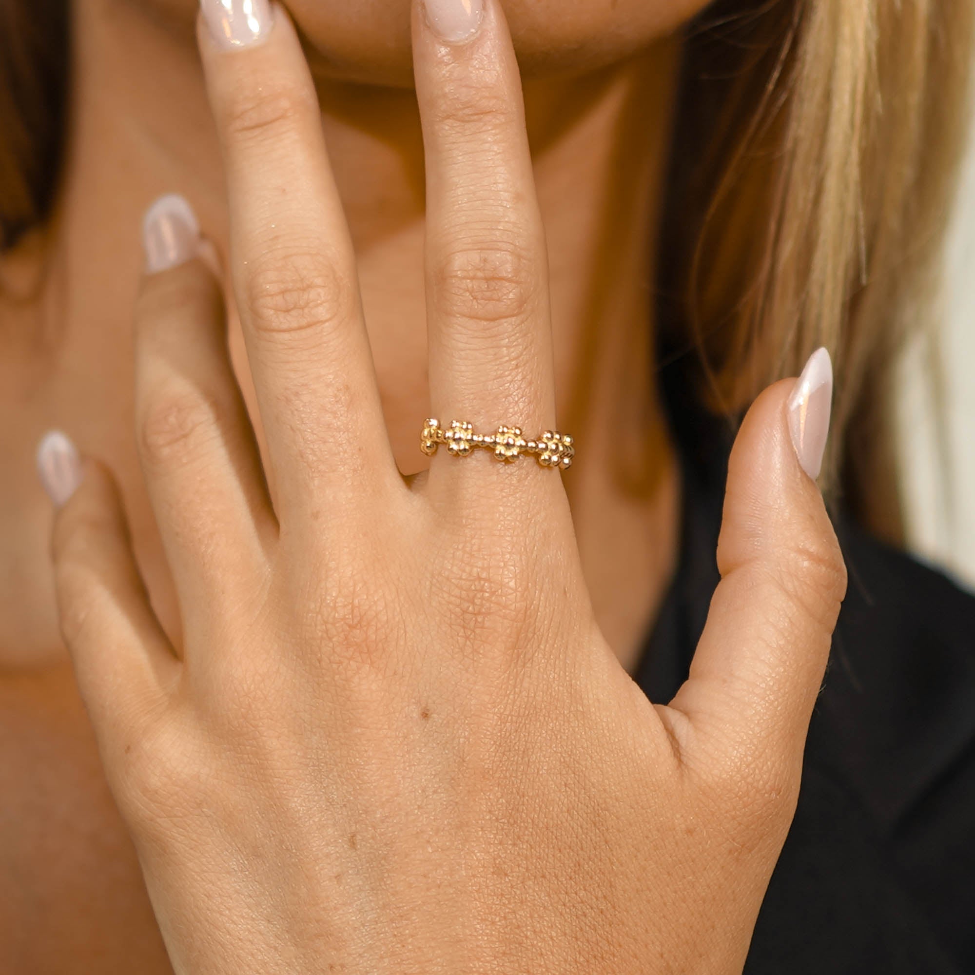 Daisy Dot Open Ring - Camile & Stone