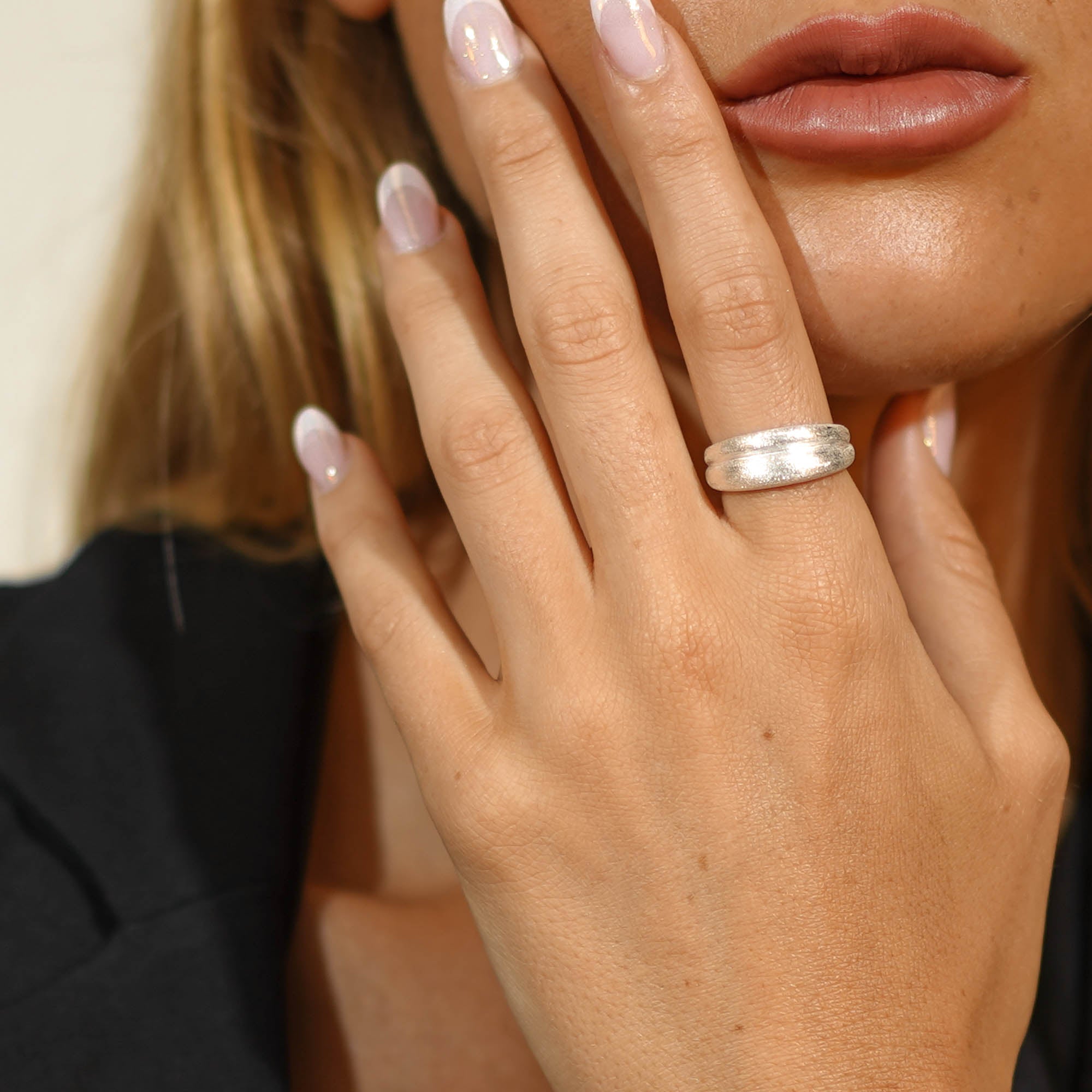 Double Dome Open Adjustable Ring - Camile & Stone