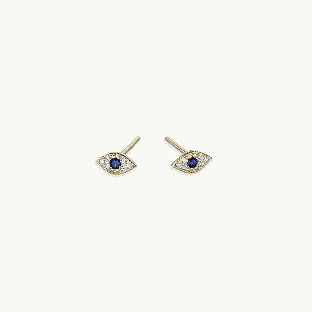 Evil Eye Pave Stud Earrings - Camile & Stone