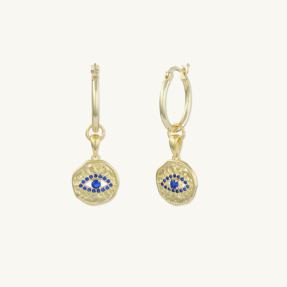 Evil Eye Statement Hoop Earrings - Camile & Stone