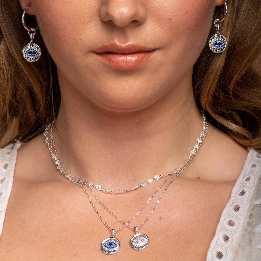 Evil Eye Statement Hoop Earrings - Camile & Stone