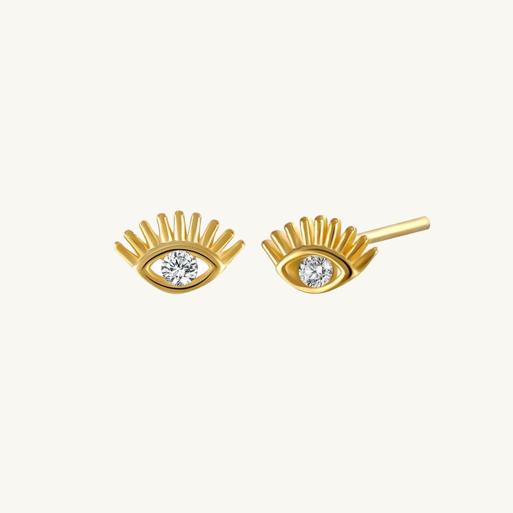 Evil Eye Zirconia Stud Earrings - Camile & Stone