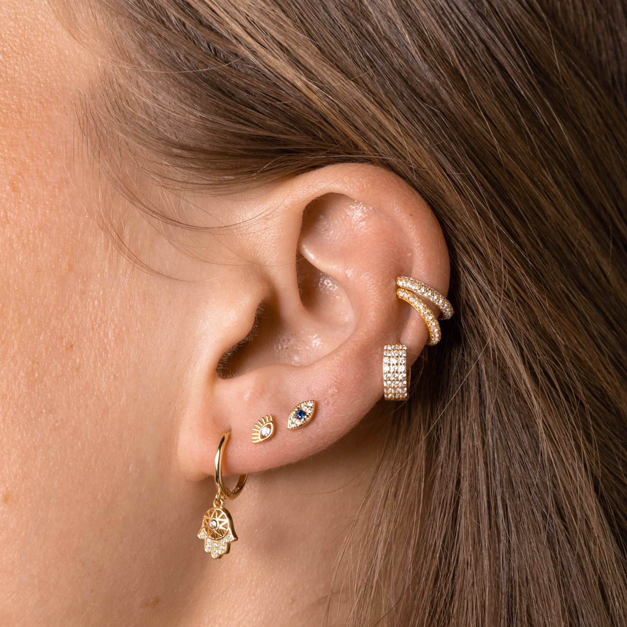 Evil Eye Zirconia Stud Earrings - Camile & Stone