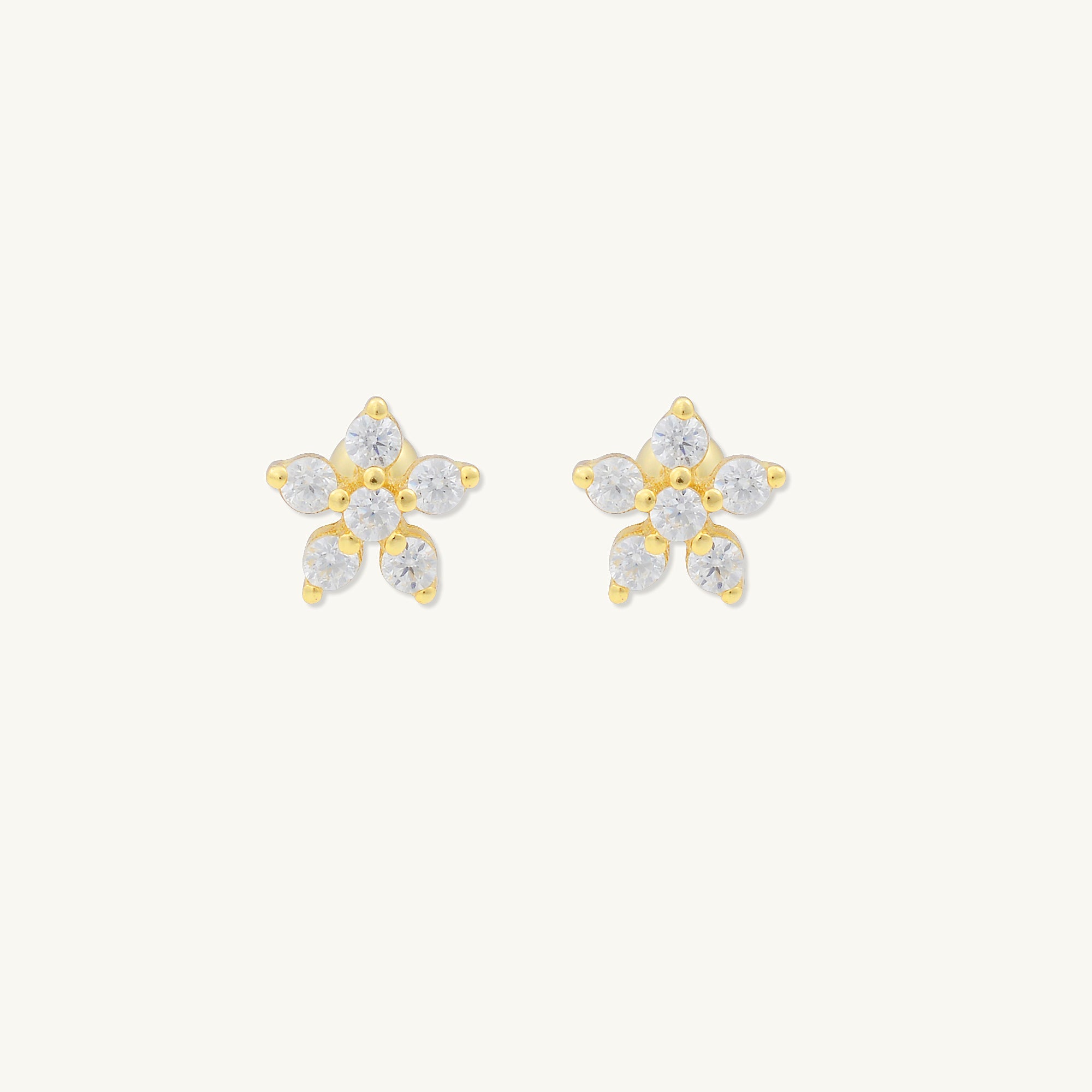 Flower Sapphire Barbell Stud Cartilage Earrings - Camile & Stone