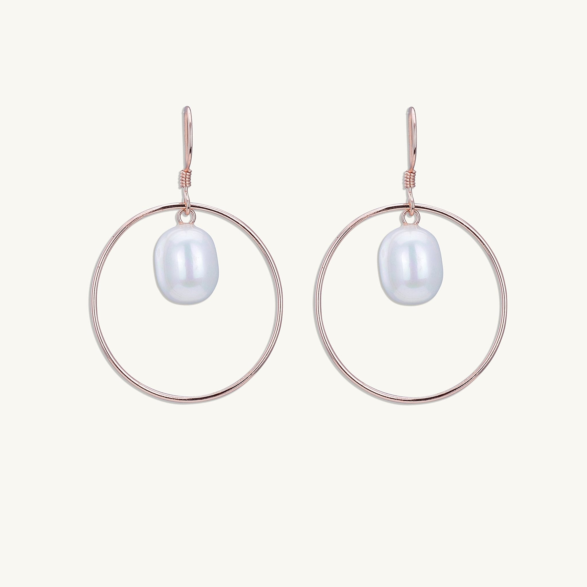 Freshwater Pearl Circular Drop Earrings - Camile & Stone