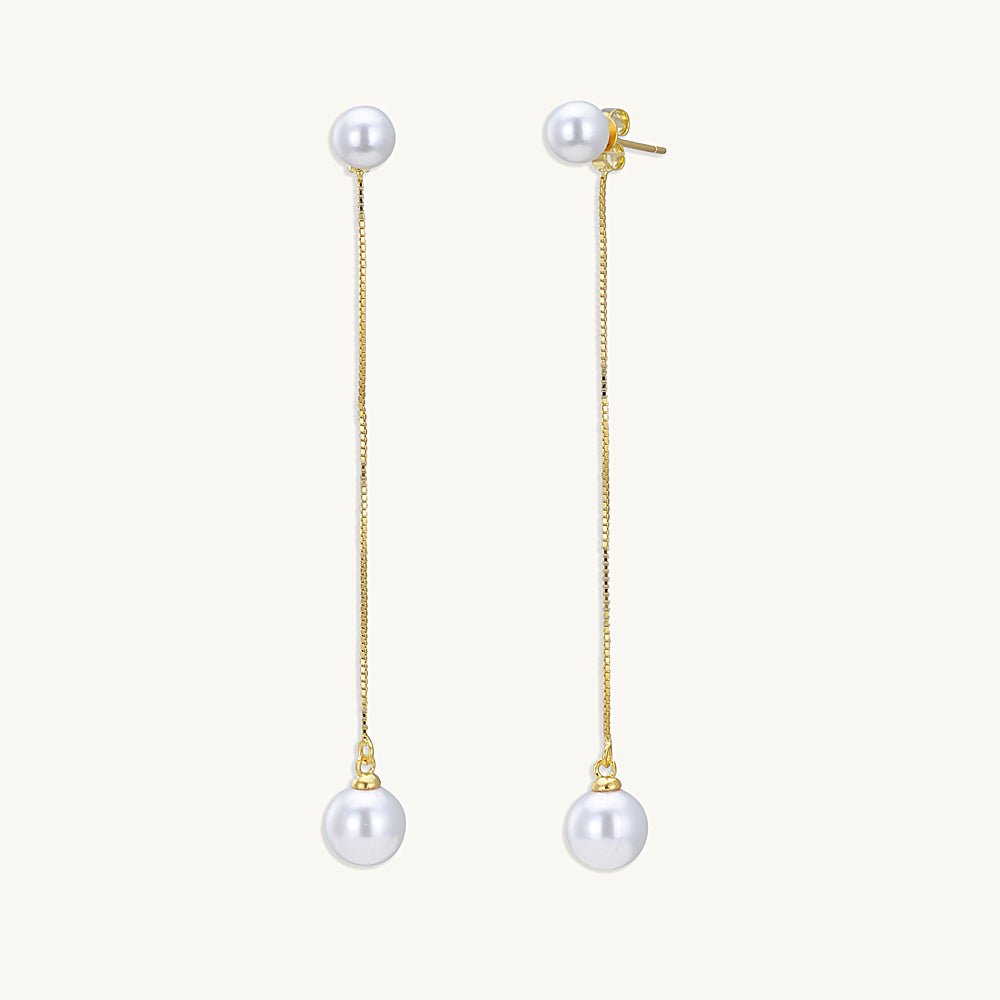 Freshwater Pearl Twin Drop Earrings - Camile & Stone