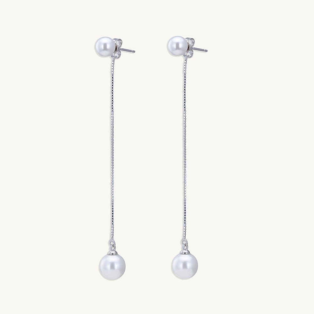 Freshwater Pearl Twin Drop Earrings - Camile & Stone