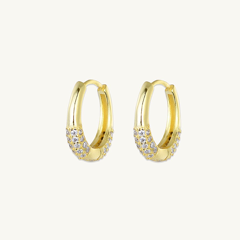Half Sapphire Huggie Earrings - Camile & Stone
