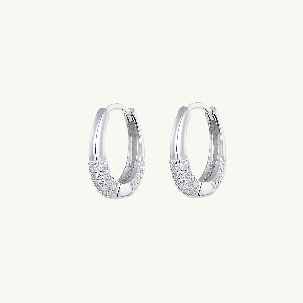 Half Sapphire Huggie Earrings - Camile & Stone