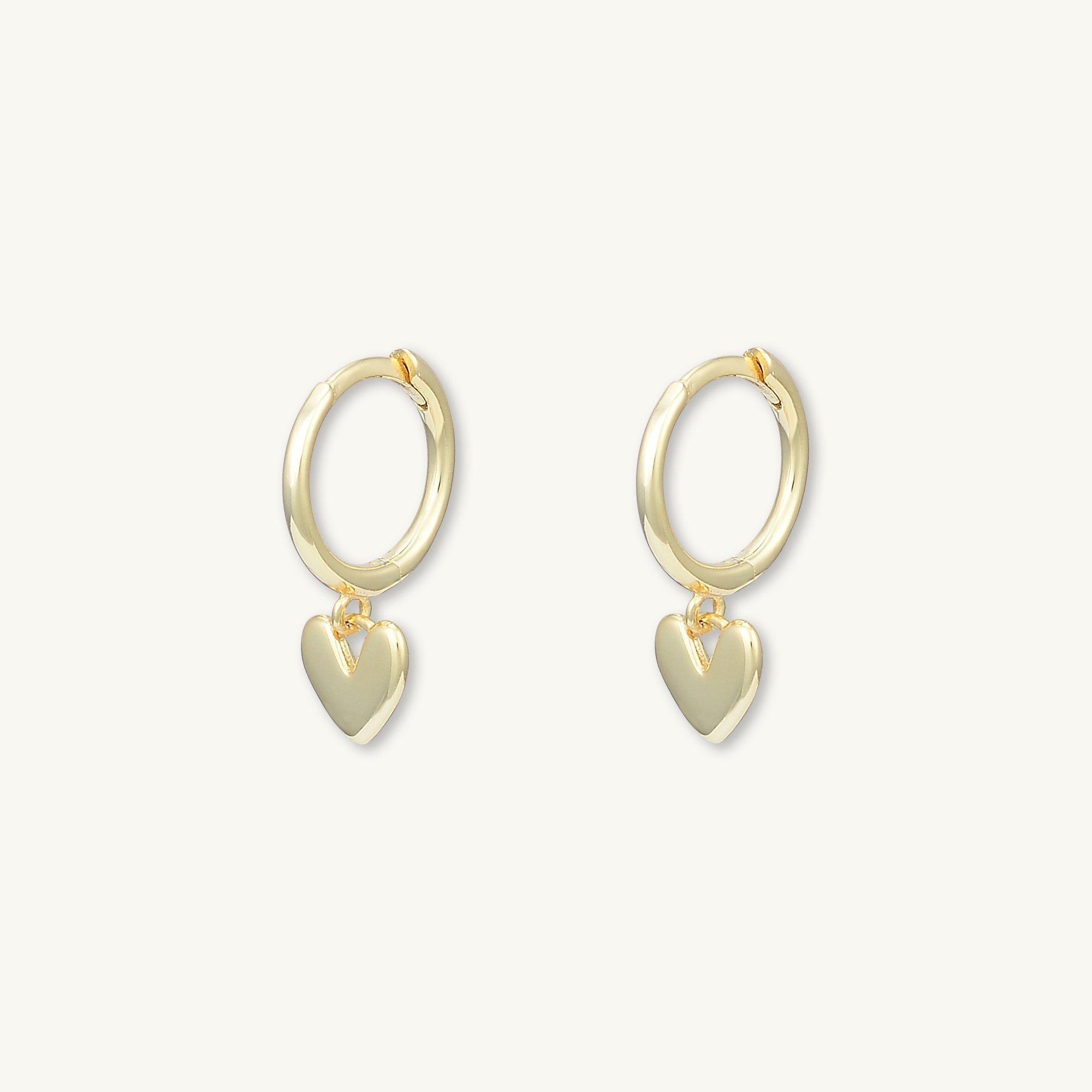 Heart Huggie Hoop Earrings - Camile & Stone
