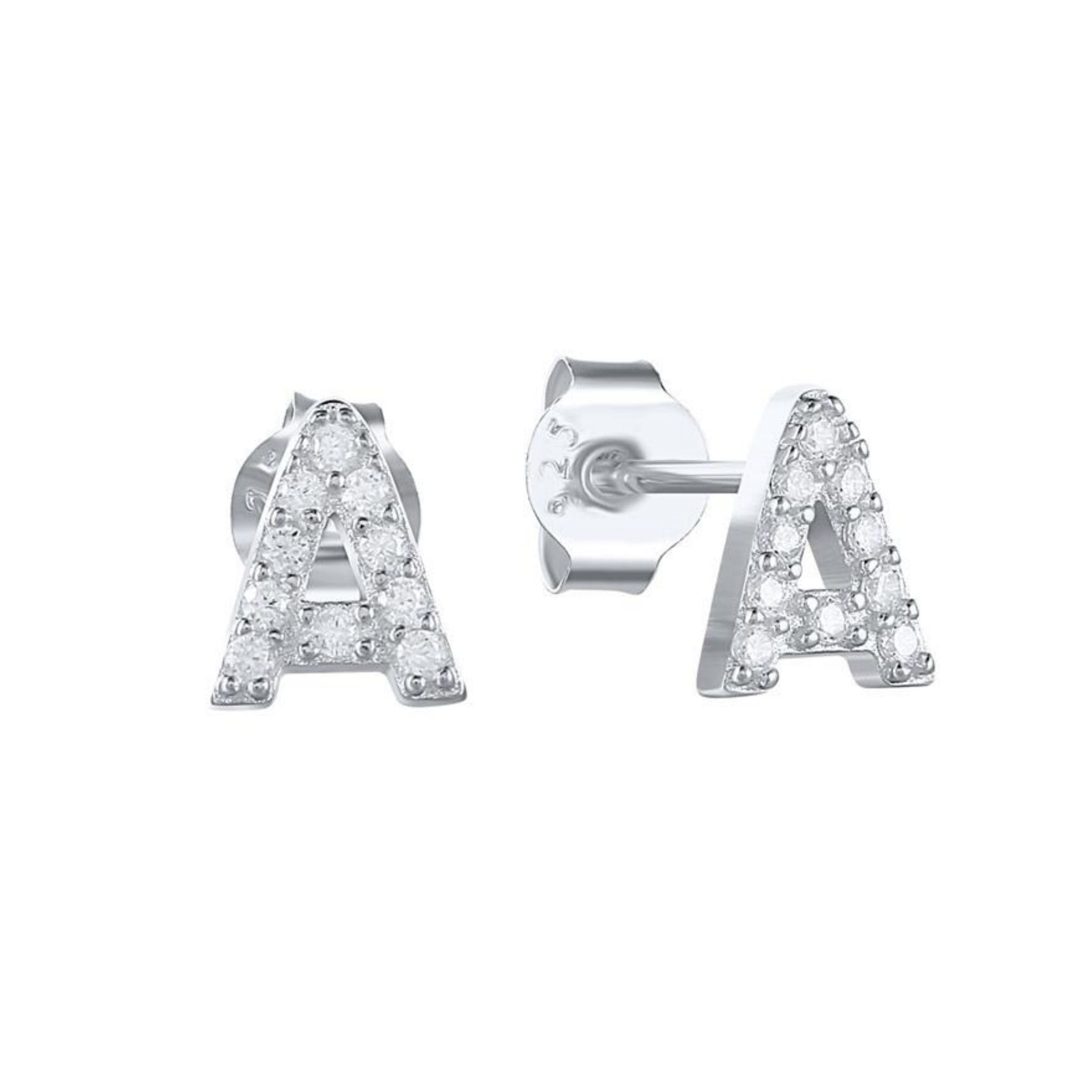 Initial Letter Sapphire Stud Earrings - Camile & Stone
