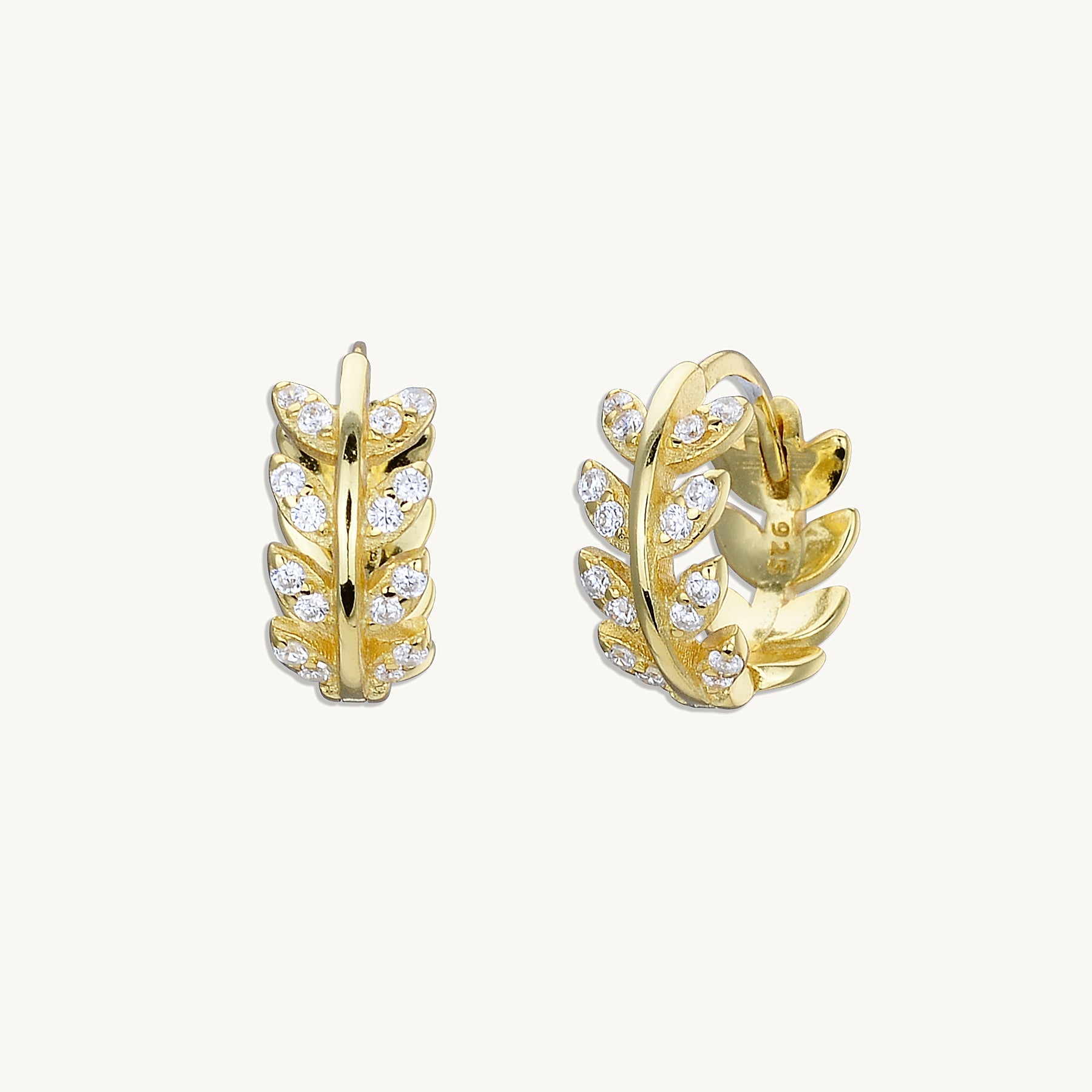 Leaf Wrap Huggie Earrings - Camile & Stone