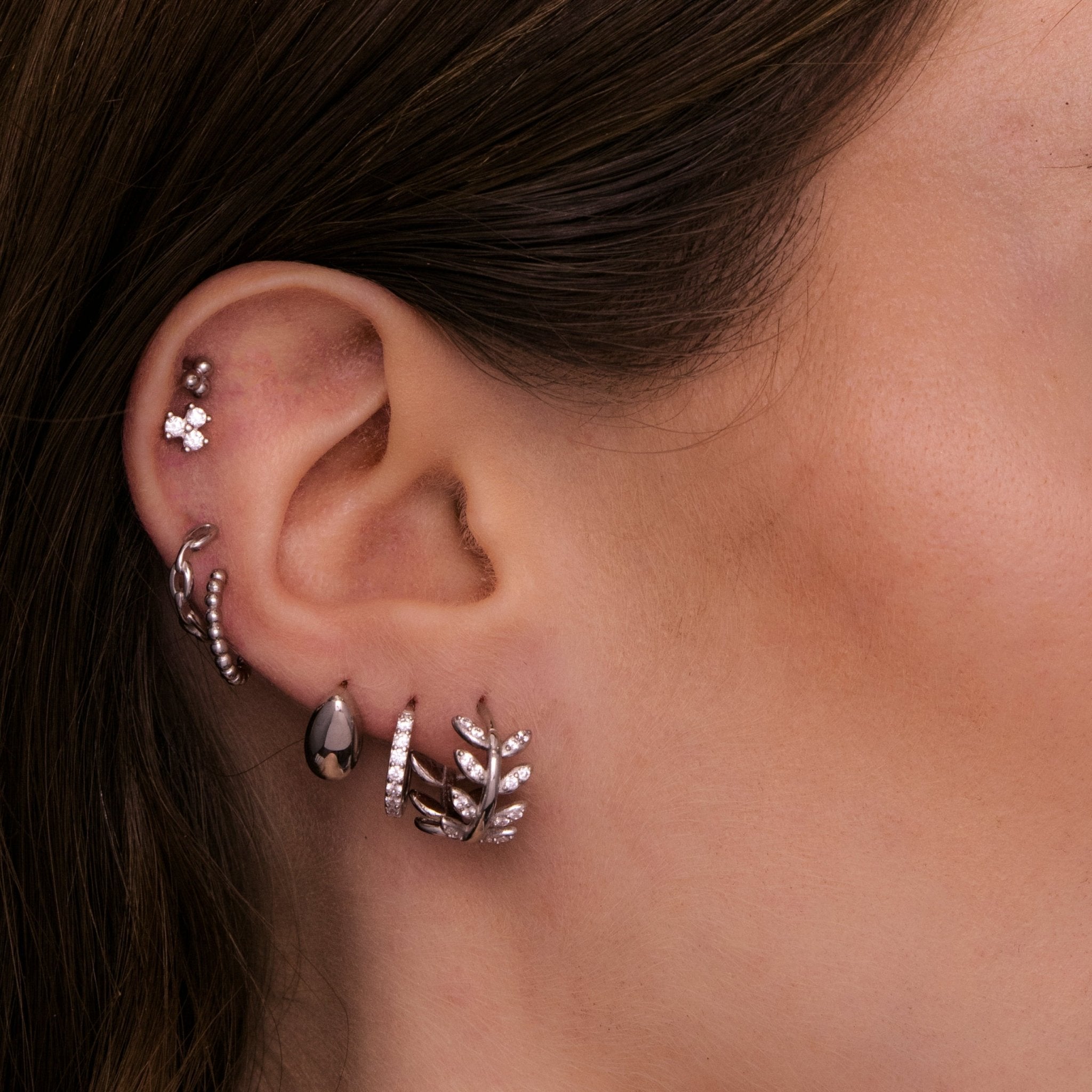 Leaf Wrap Huggie Earrings - Camile & Stone