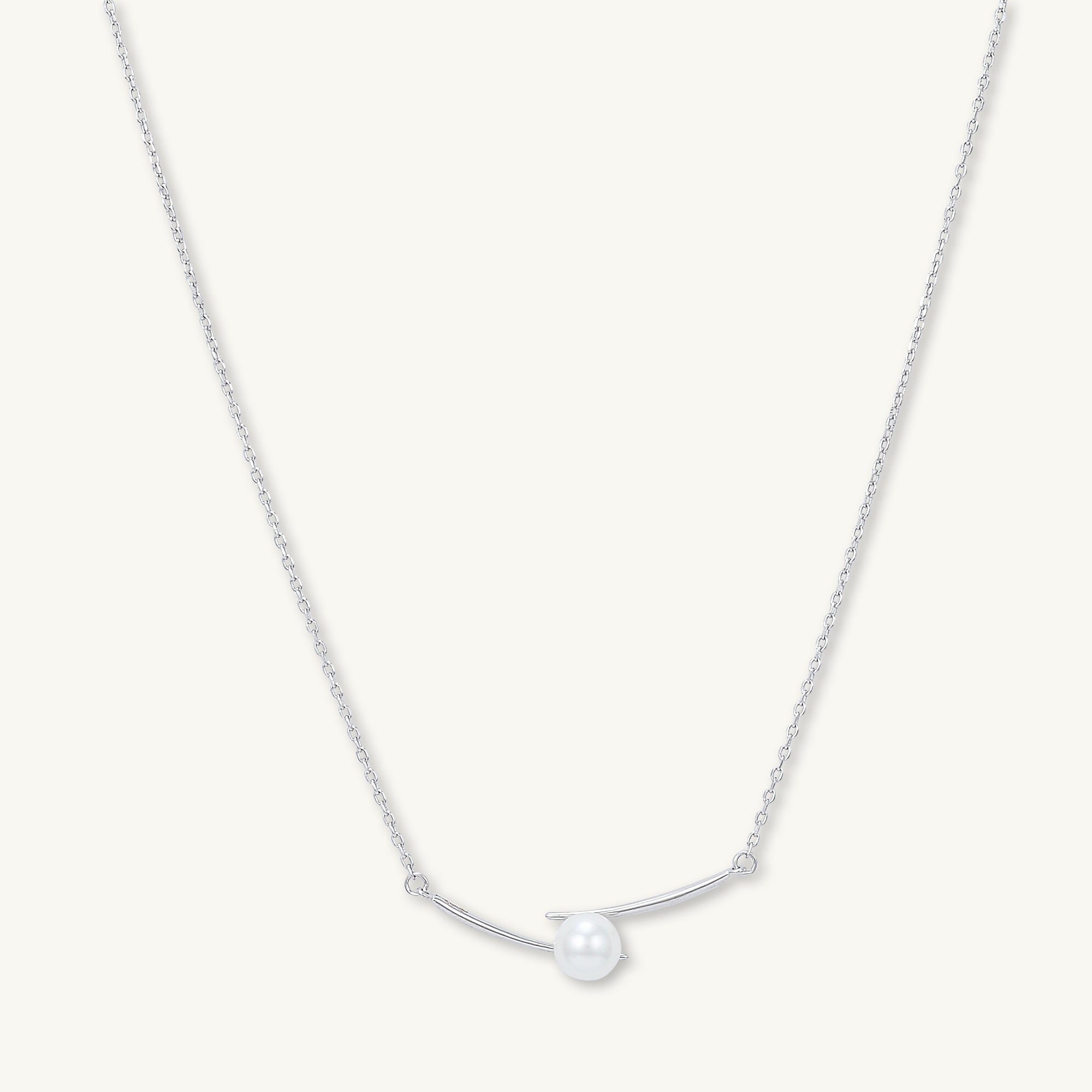 Linear Pearl Chain Necklace - Camile & Stone
