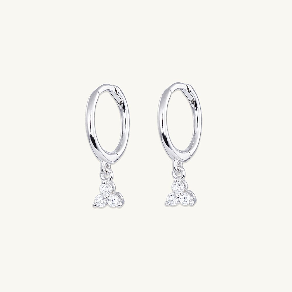 Lotus Dangling Hoop Earrings - Camile & Stone