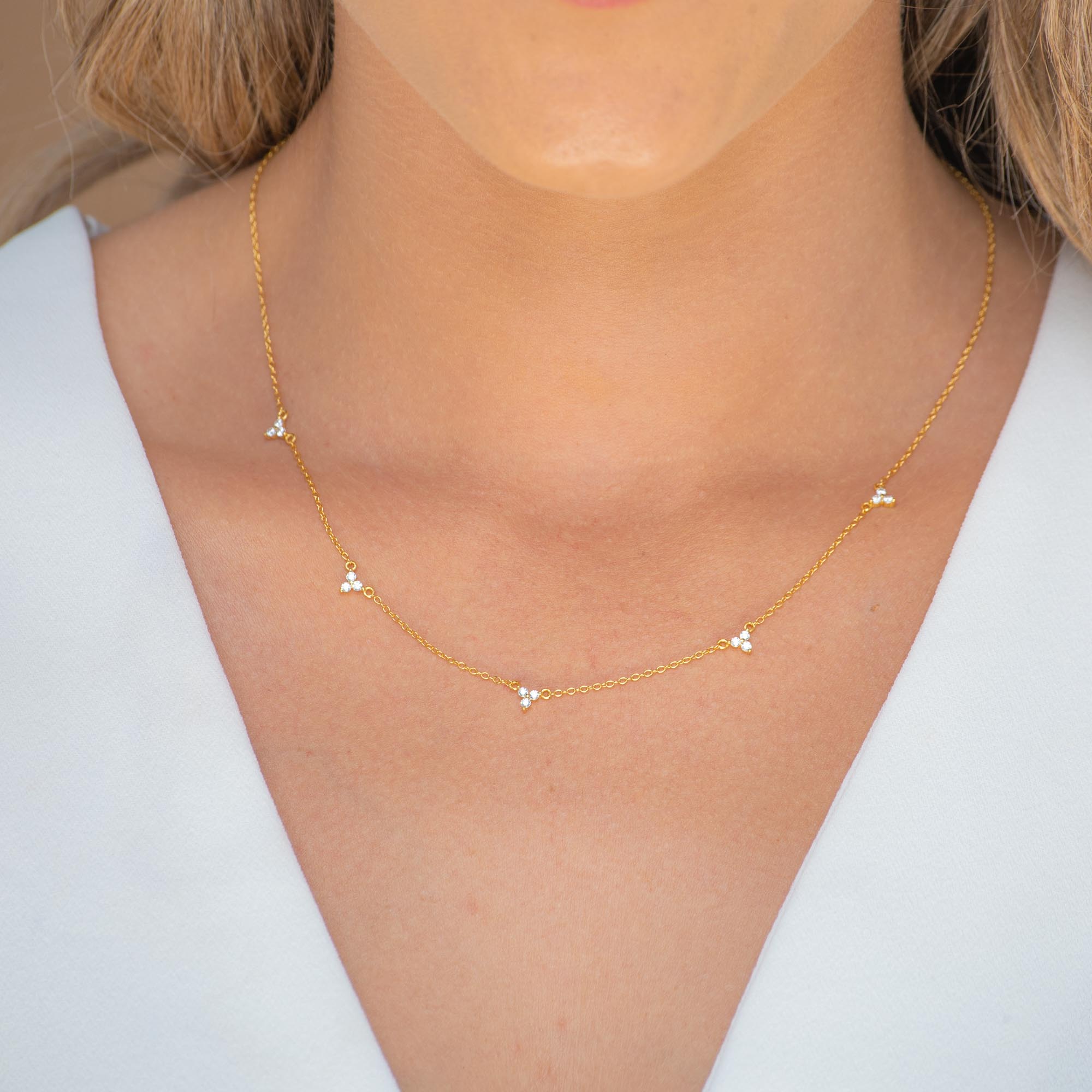 Lotus Station Chain Necklace - Camile & Stone