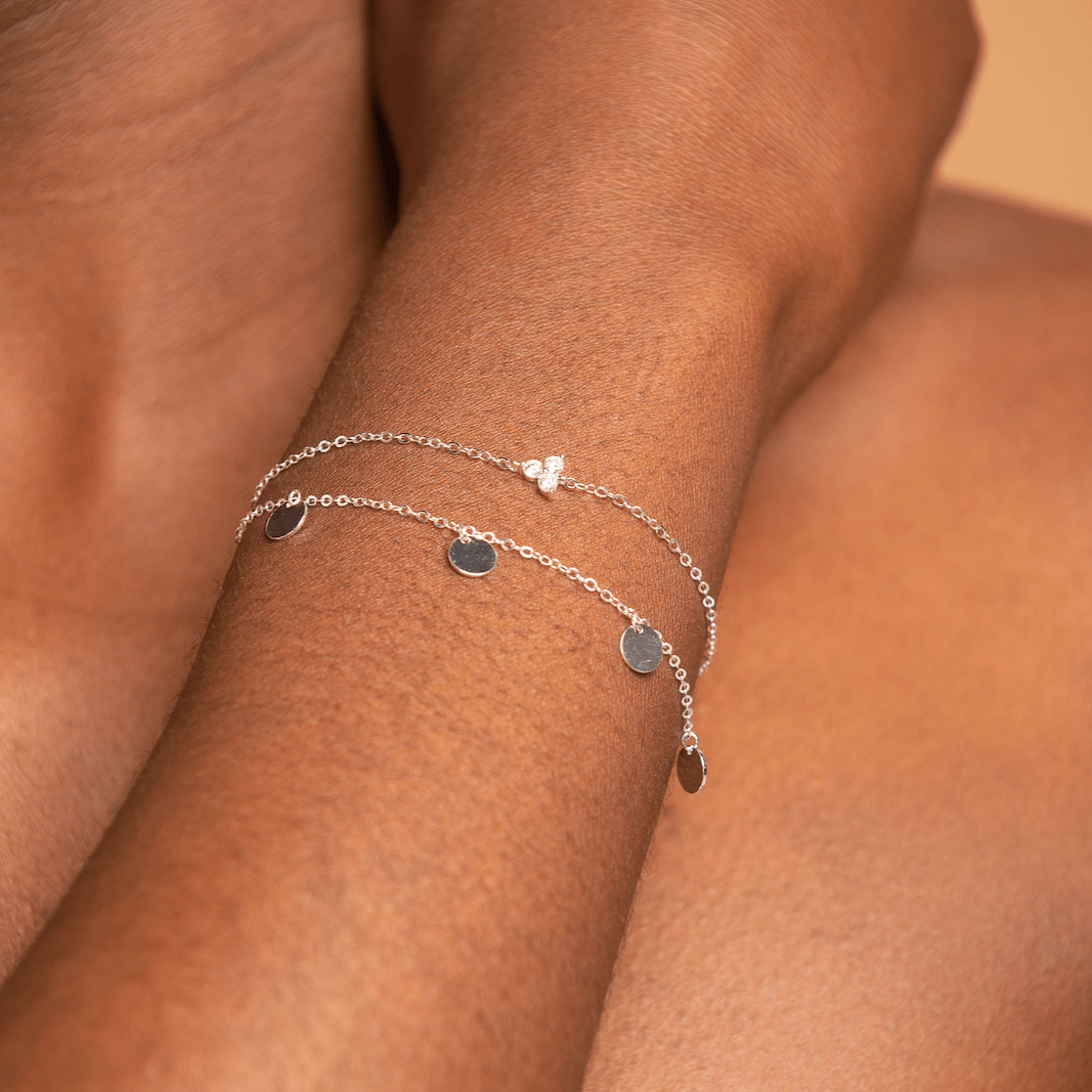 Lotus Zirconia Chain Bracelet - Camile & Stone