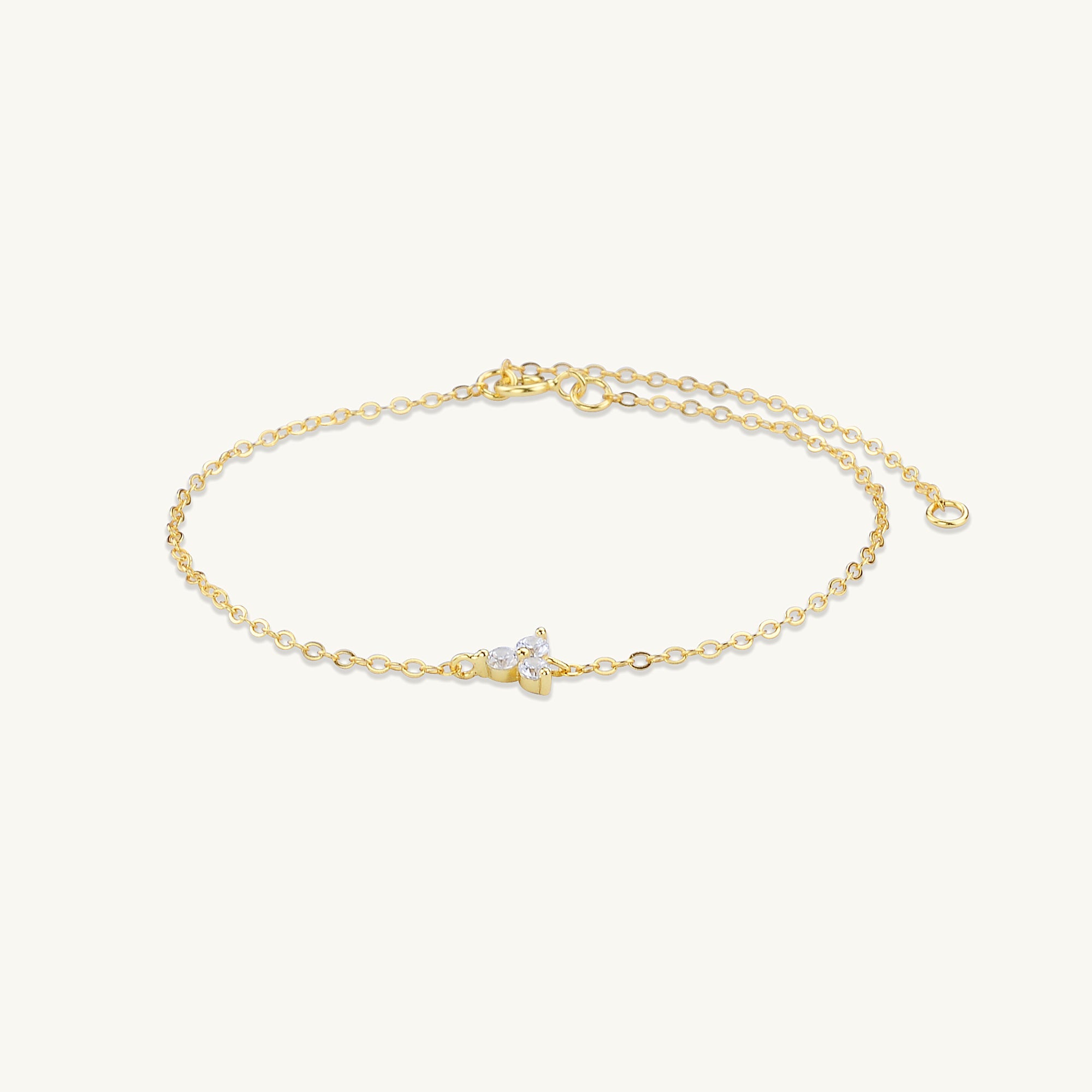 Lotus Zirconia Chain Bracelet - Camile & Stone