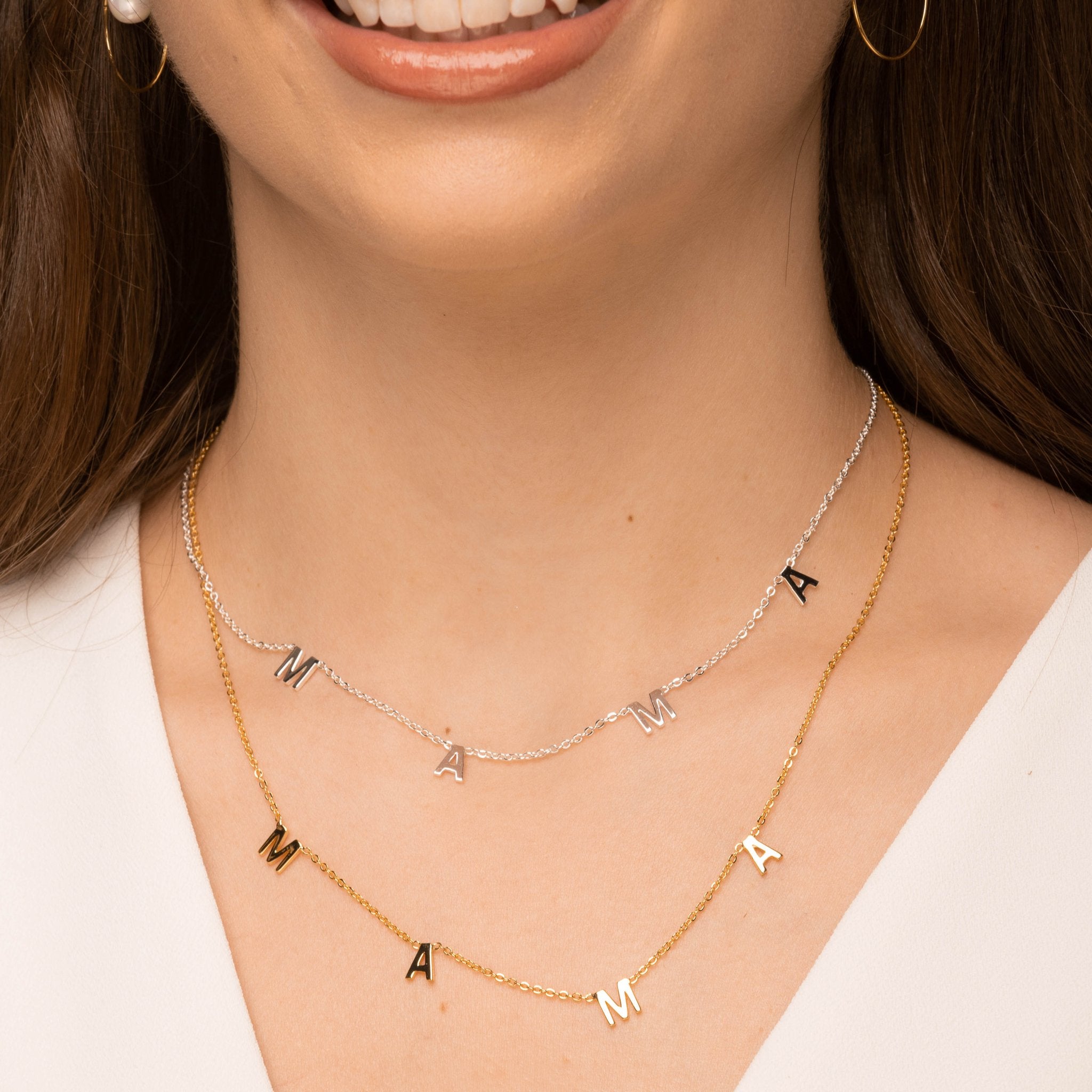 Mama Letter Chain Necklace - Camile & Stone