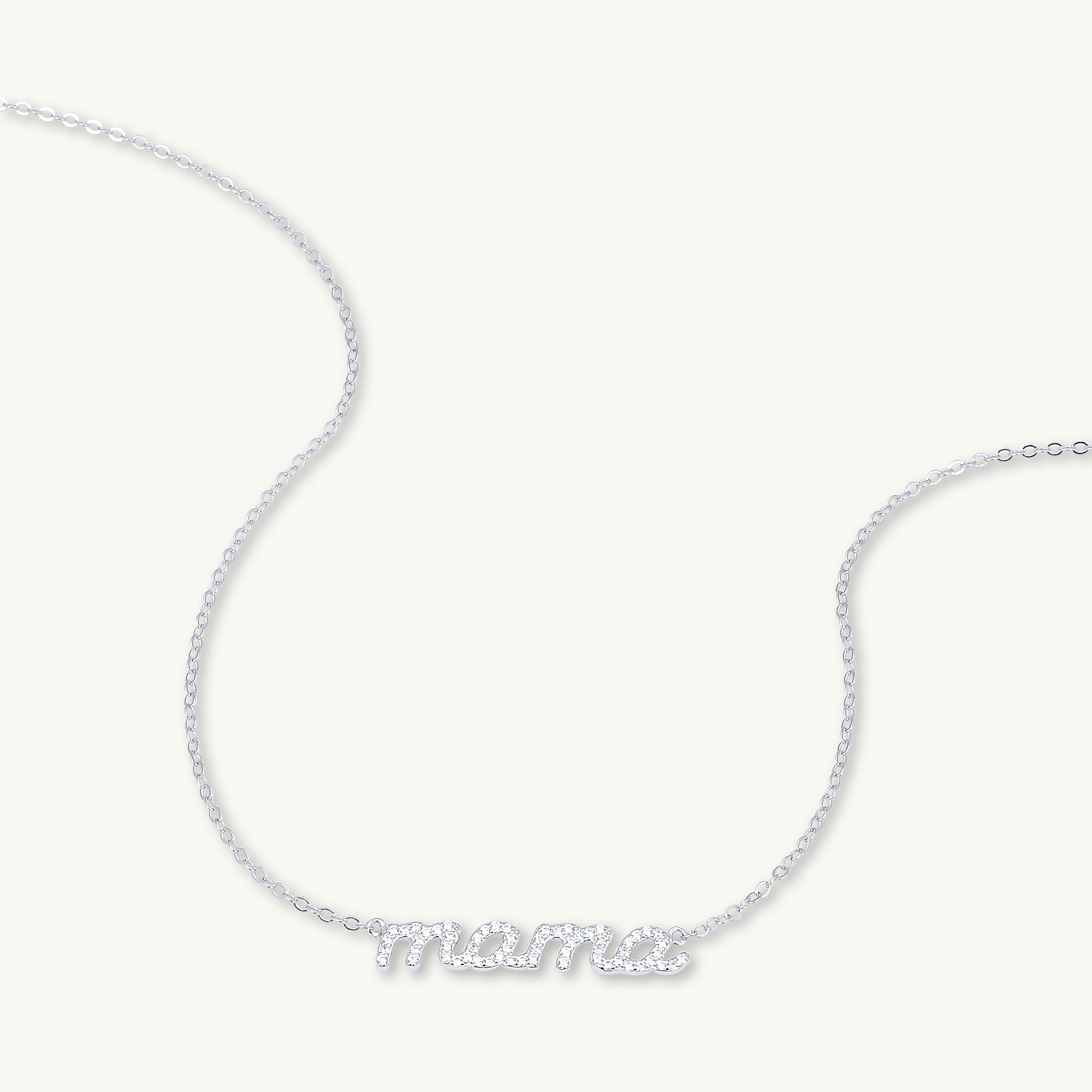 MAMA Sapphire Nameplate Necklace - Camile & Stone