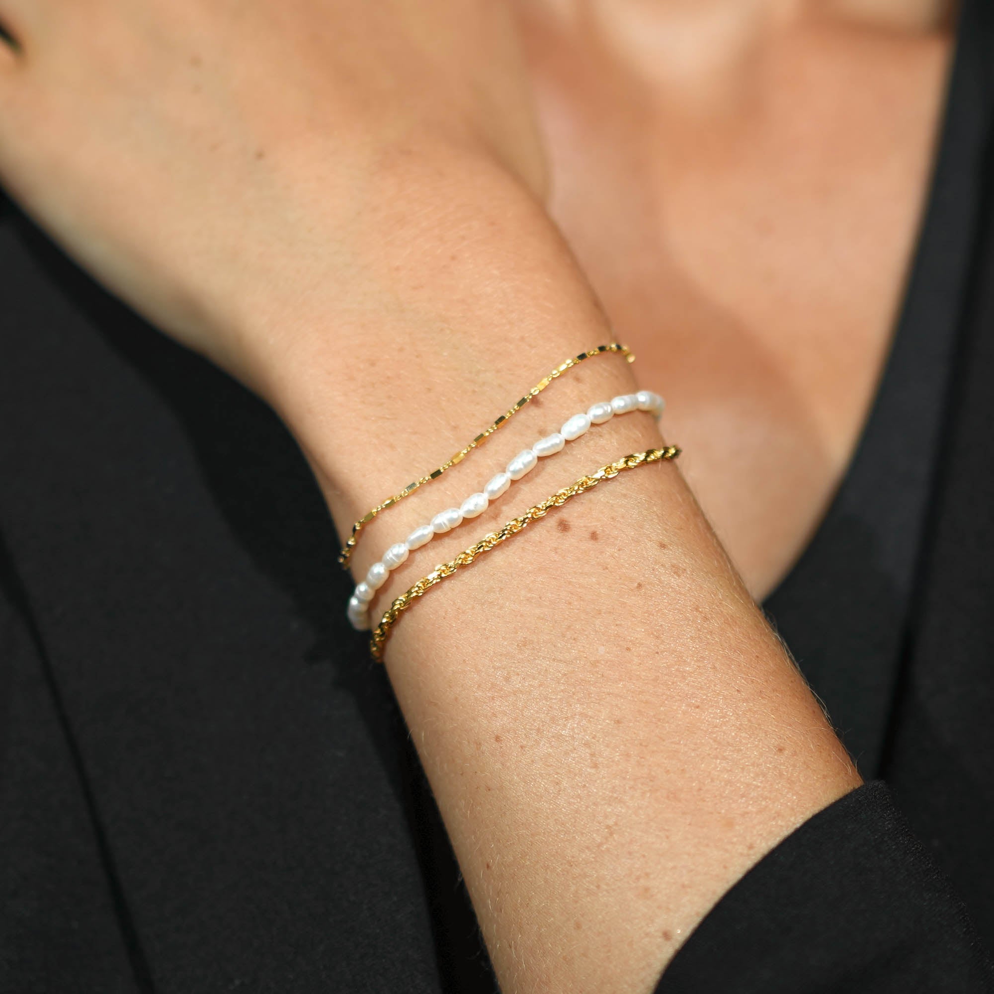 Mini Pearl Stacking Bracelet - Camile & Stone